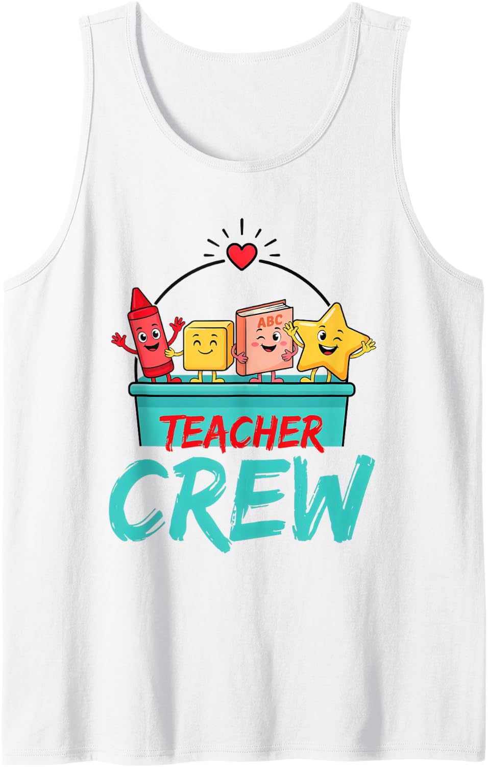 Preschool Teacher Early Childhood Education Pre-K Educator Sleeveless Tank Top - White