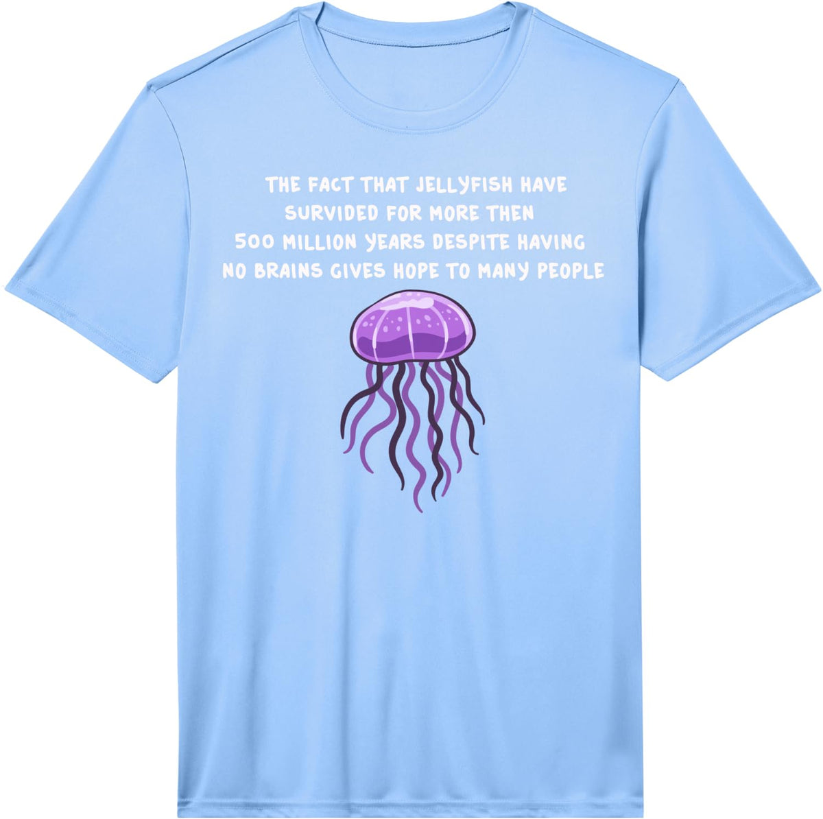 Jellyfish Costume Gift Cnidarian Jelly Fish Performance T-Shirt - Light Blue