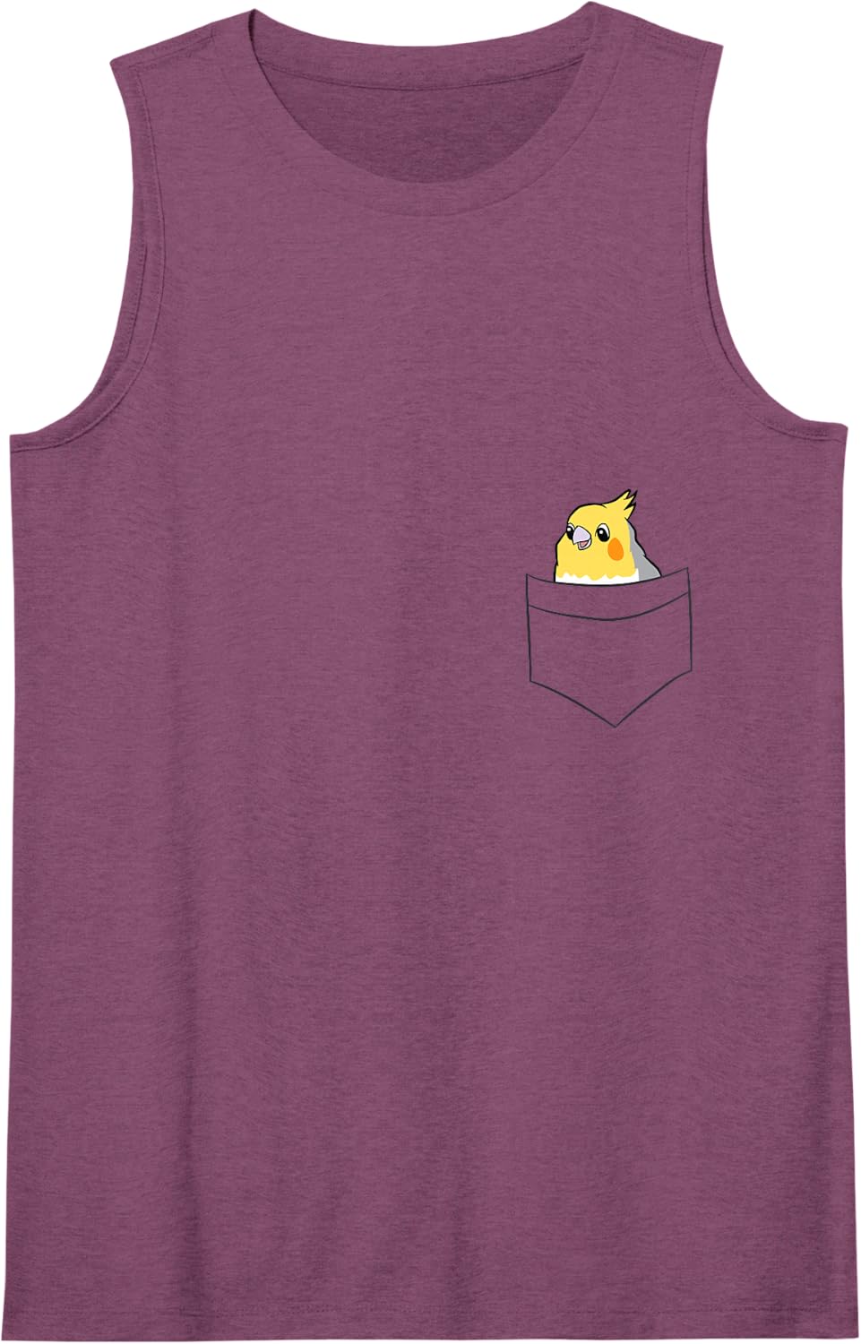 Cute Cockatiel In The Pocket Ashenfallow Cockatiel Tank Top - Purple