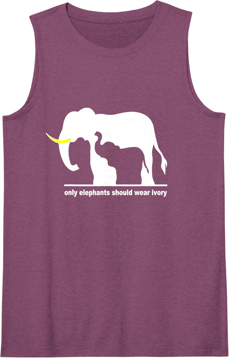 Only Elephants Should Wear Ivory Tank Top - Purple