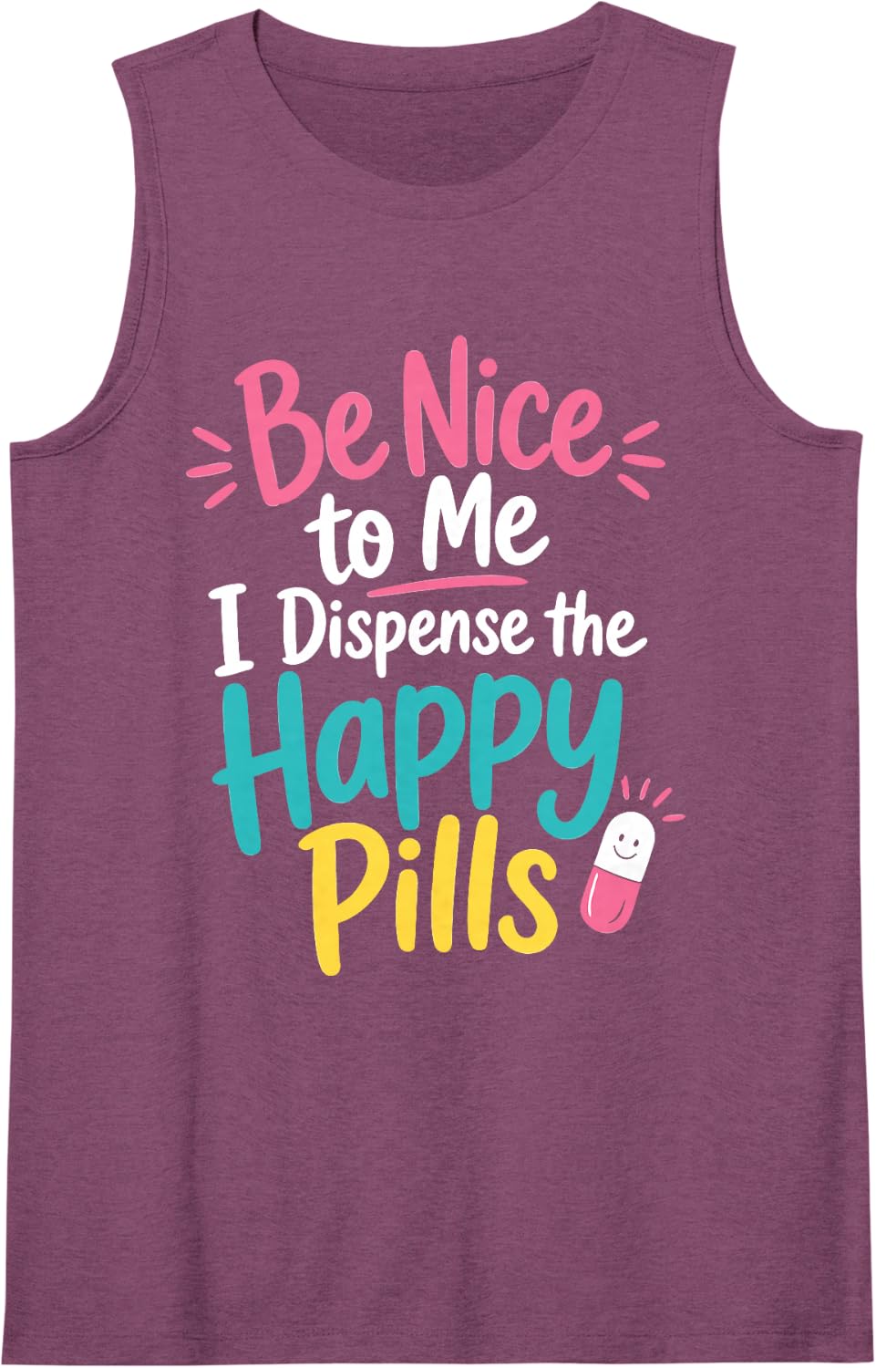 Funny Pharmacy Technician Rx Tech Pharmacy Sleeveless Tank Top - Purple