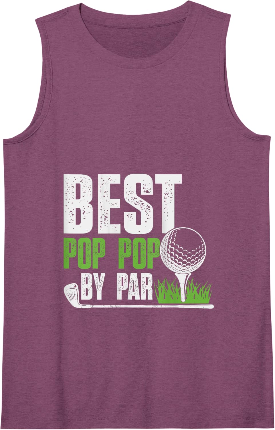 Vintage Best Pop Pop By Par Gifts For Fathers Day Golf Lover Tank Top - Purple