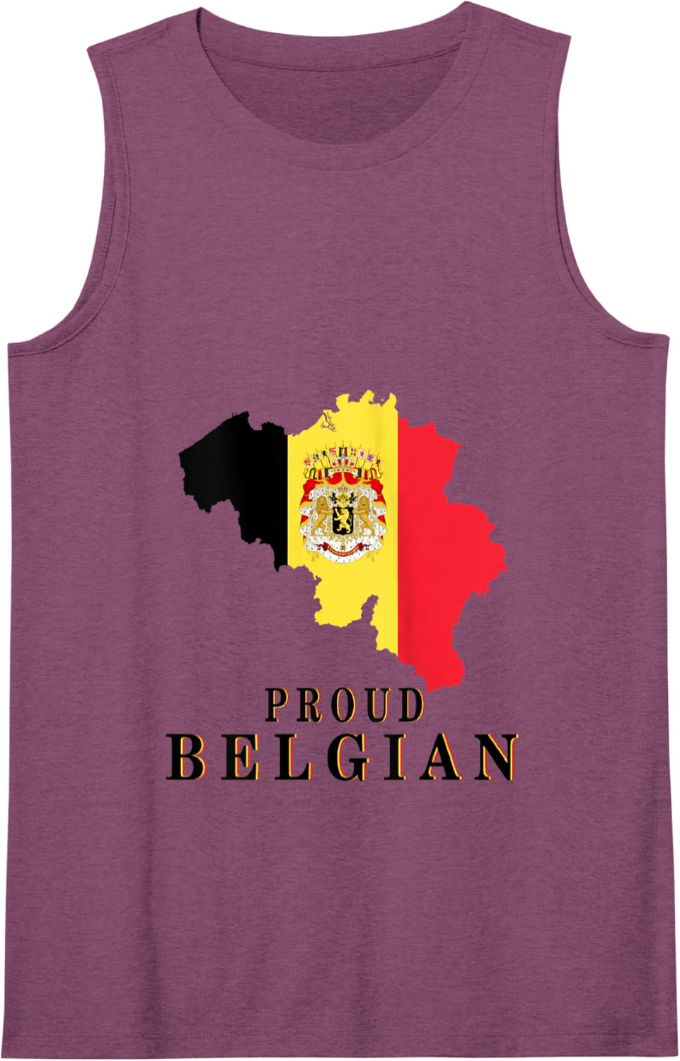 Belgium Flag Patriotic Men Women Kids Proud Belgian Tank Top - Purple