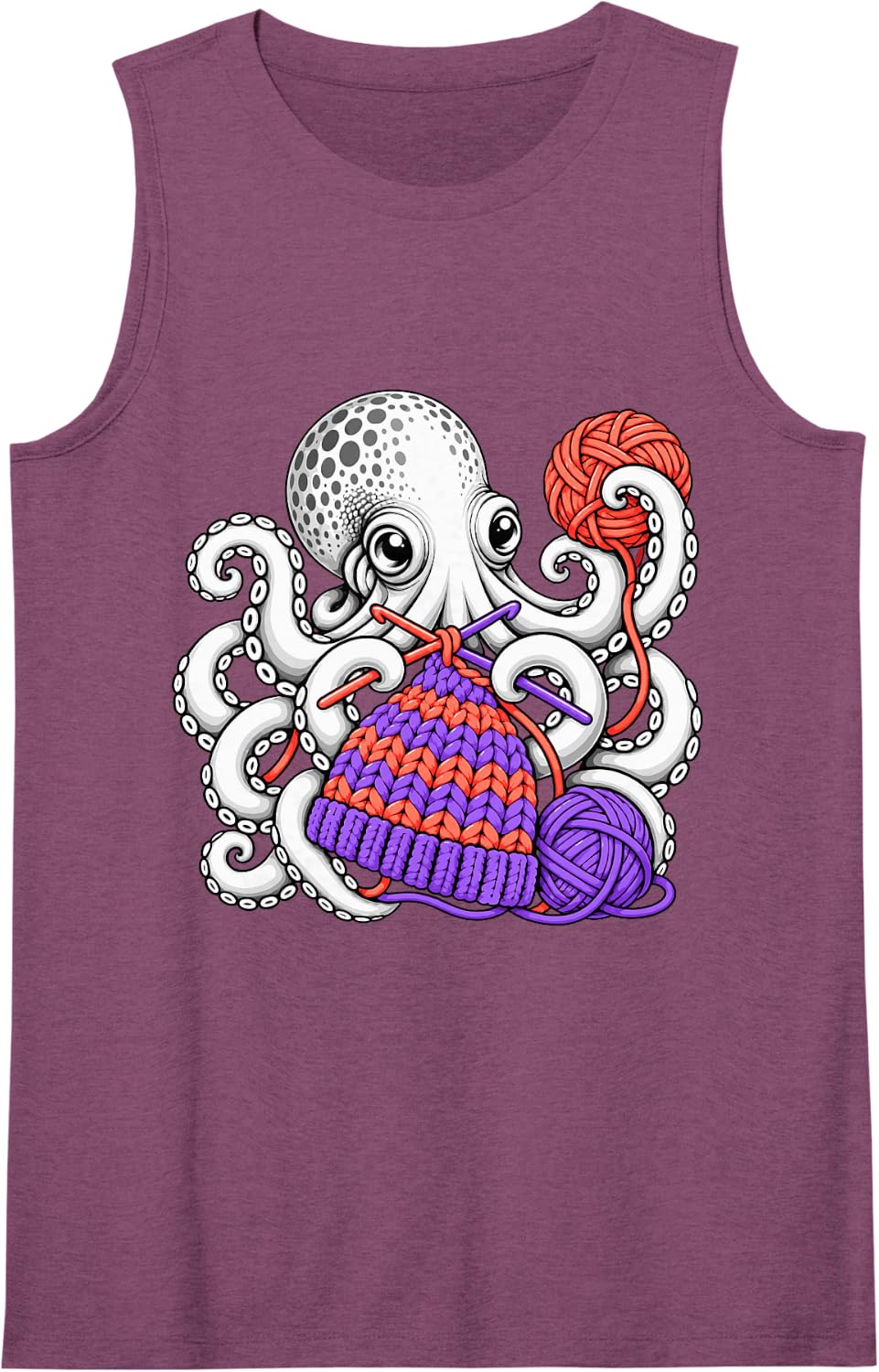 Yarn Lover Sleeveless Tank Top - Purple