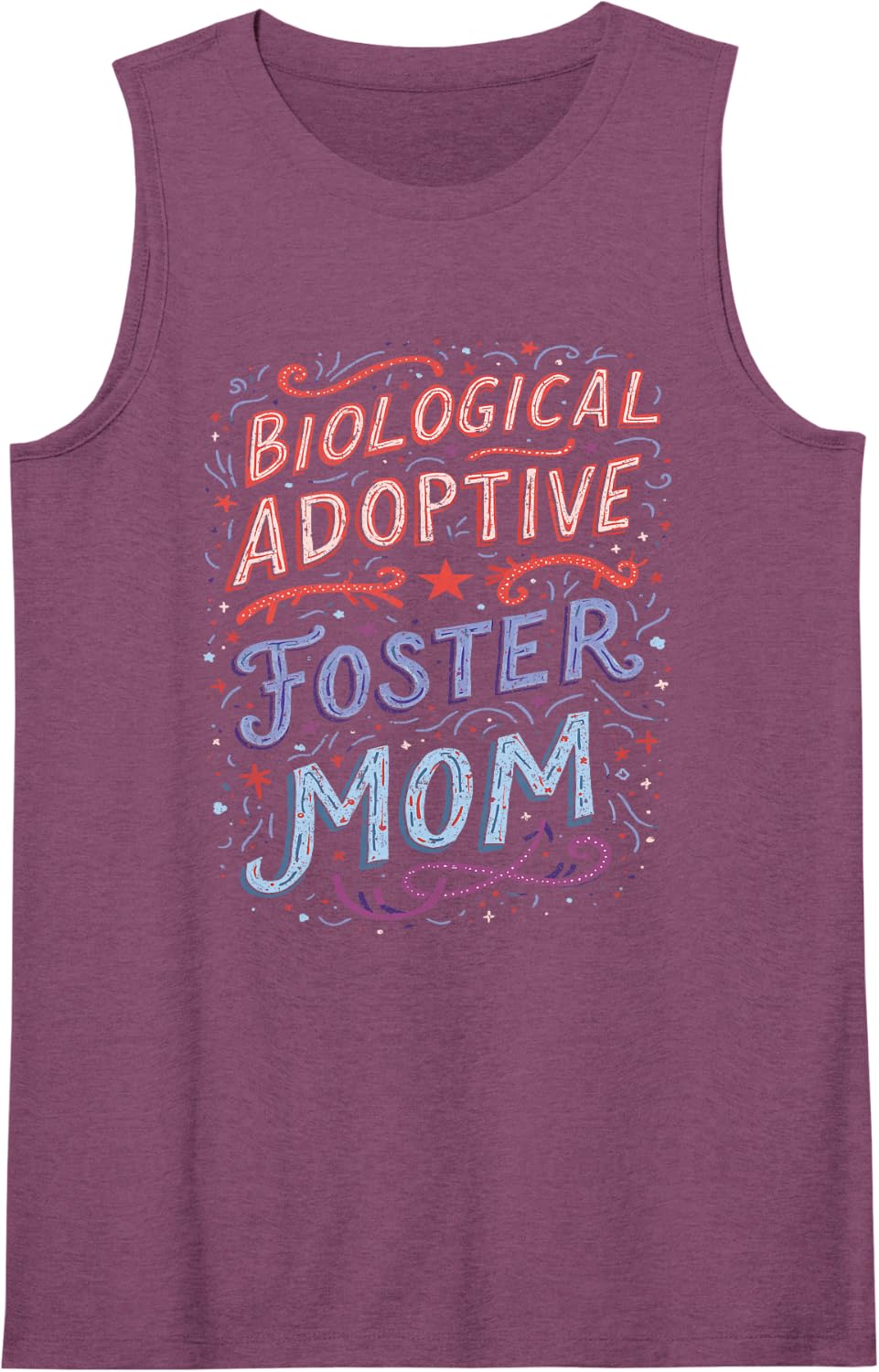 Foster Parent Biological Adoptive Foster Mom Tank Top - Purple