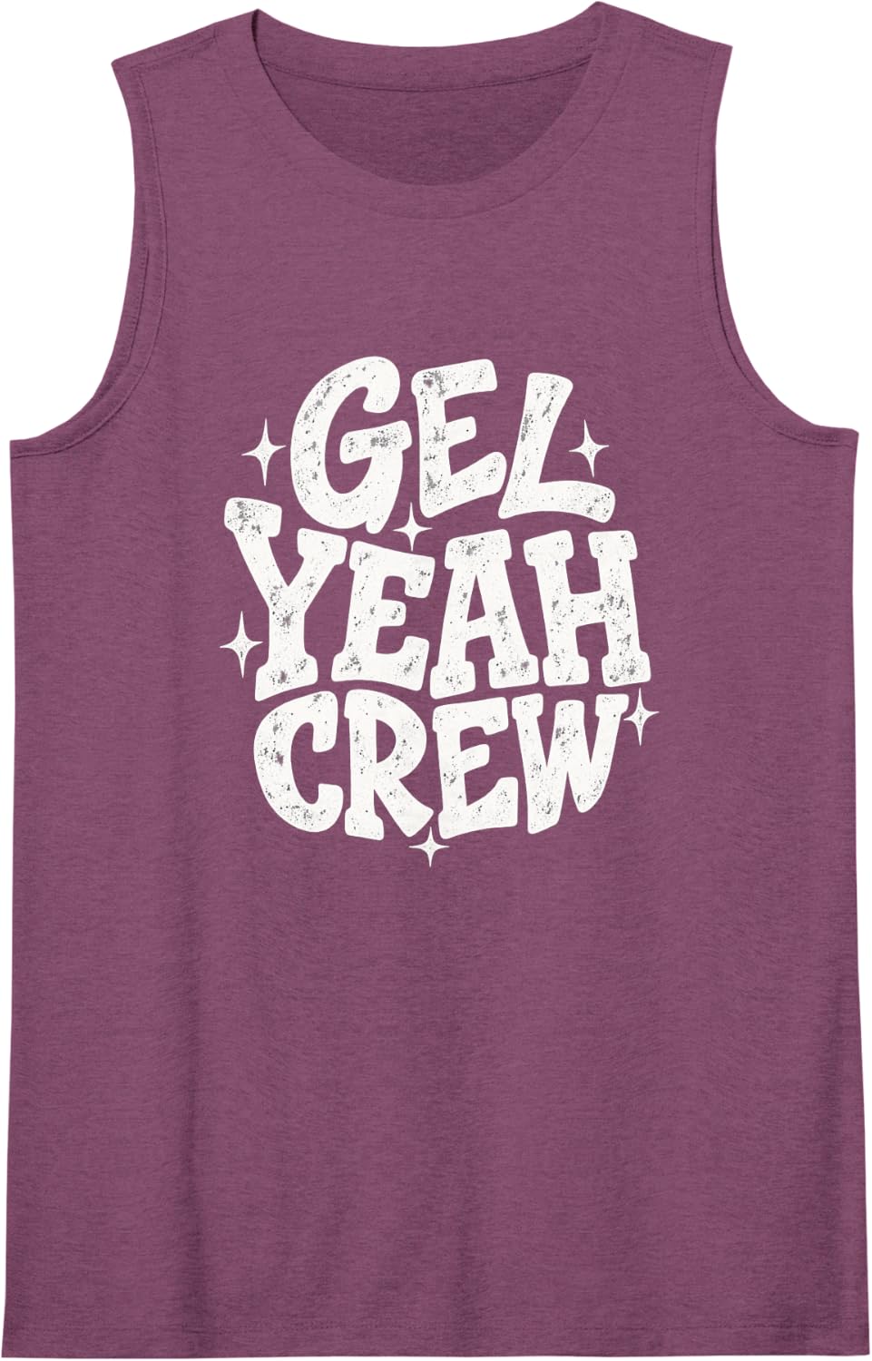 Gel Yeah Crew Sonographer Ultrasound Team Retro Joke Sleeveless Tank Top - Purple