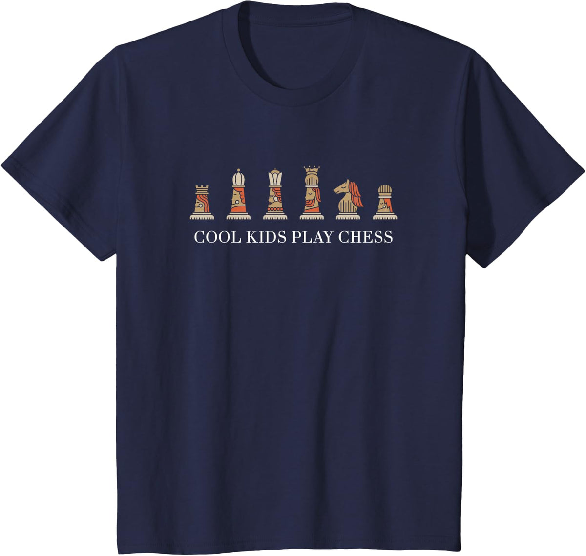 Cool Kids Play Chess T-Shirt - Navy Blue