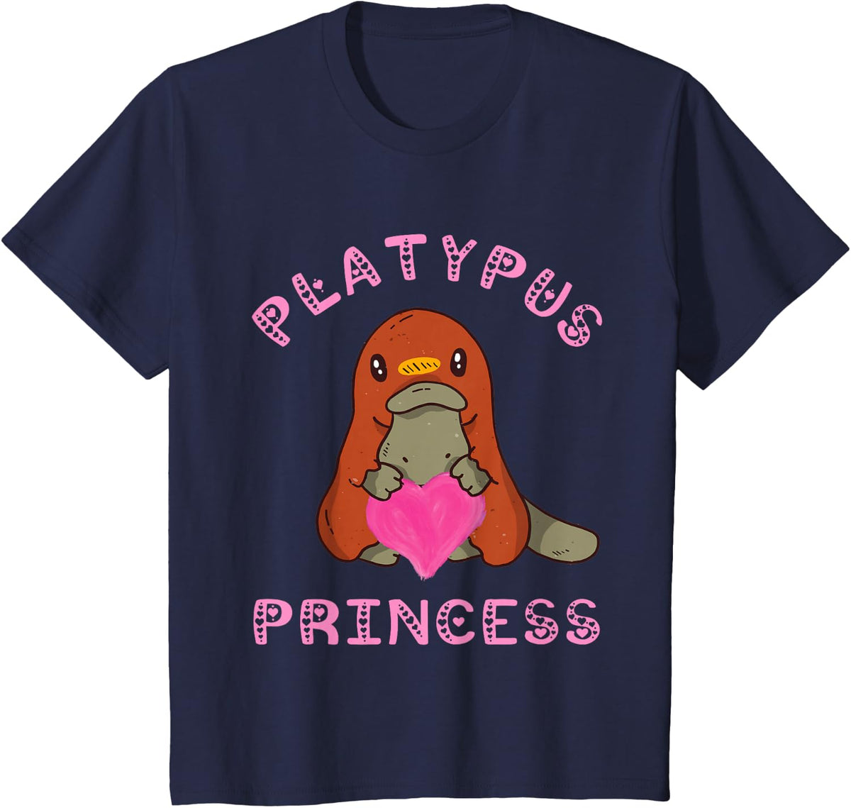 Platypus Princess Zoology Australian Duck Billed Platypus T-Shirt - Navy Blue