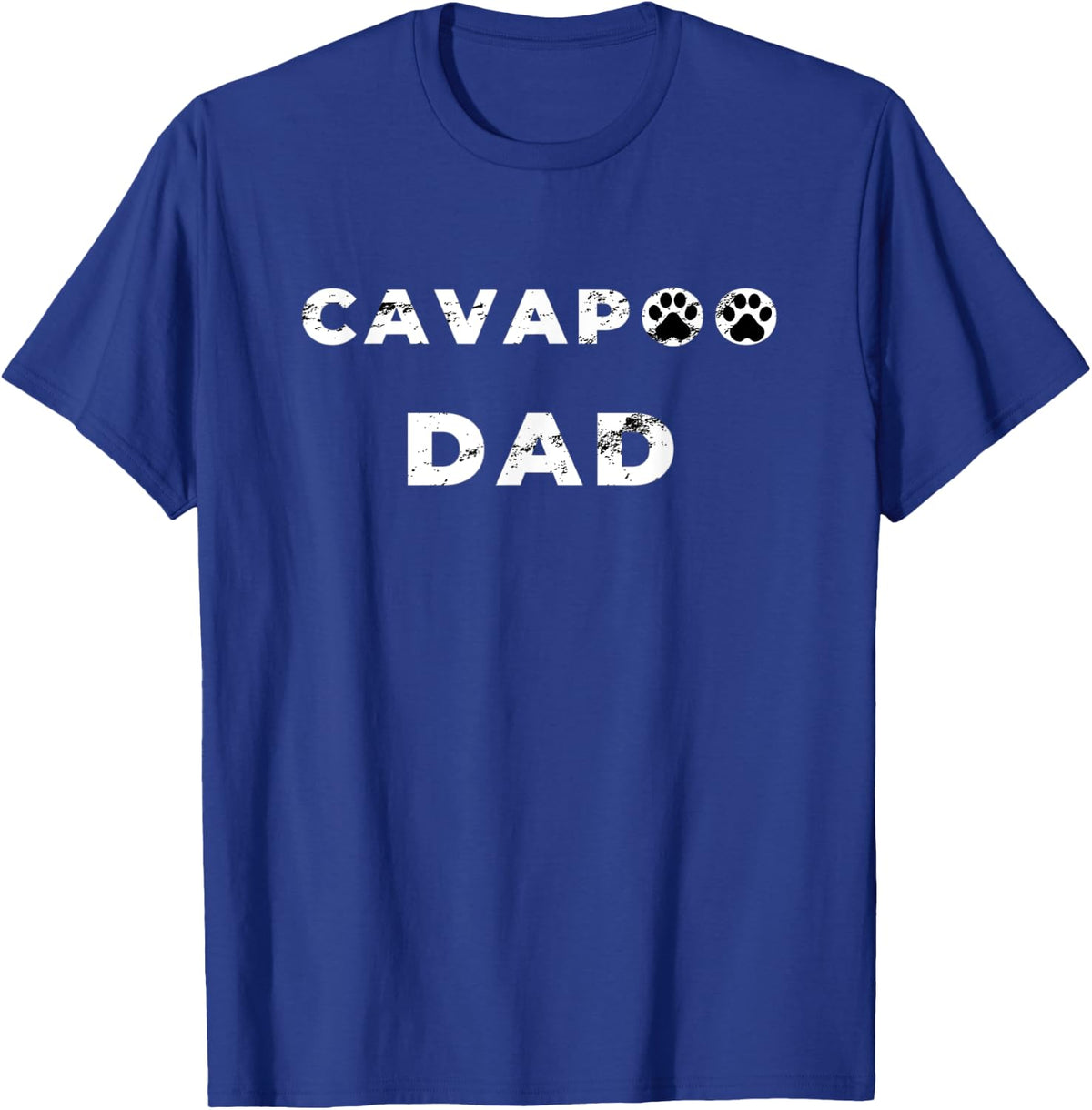 Cavapoo dog dad retro vintage distressed Men Women T-Shirt - Royal Blue