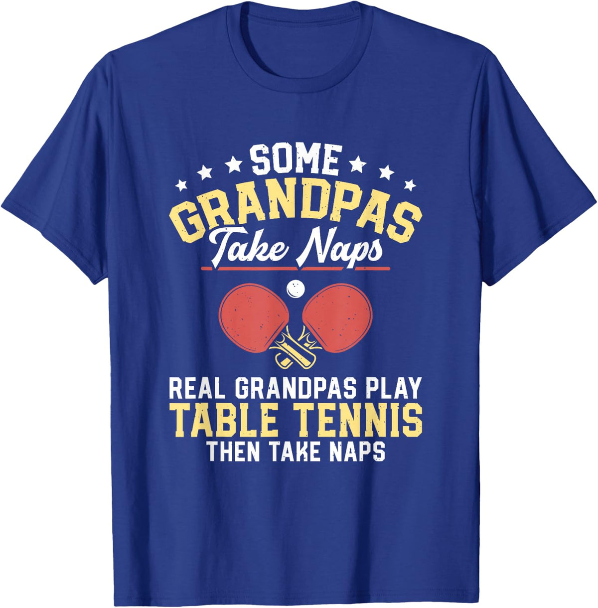 Funny Table Tennis Grandpa Ping Pong T-Shirt - Royal Blue