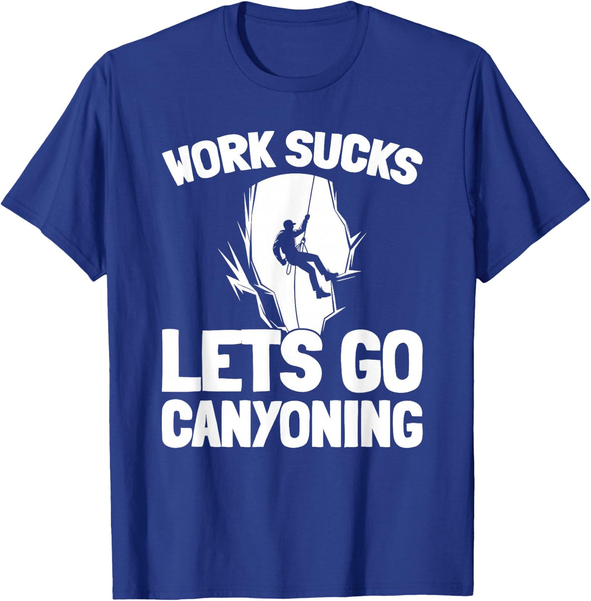 Canyoning Climbing - Adventure Outdoor Canyoning T-Shirt - Royal Blue