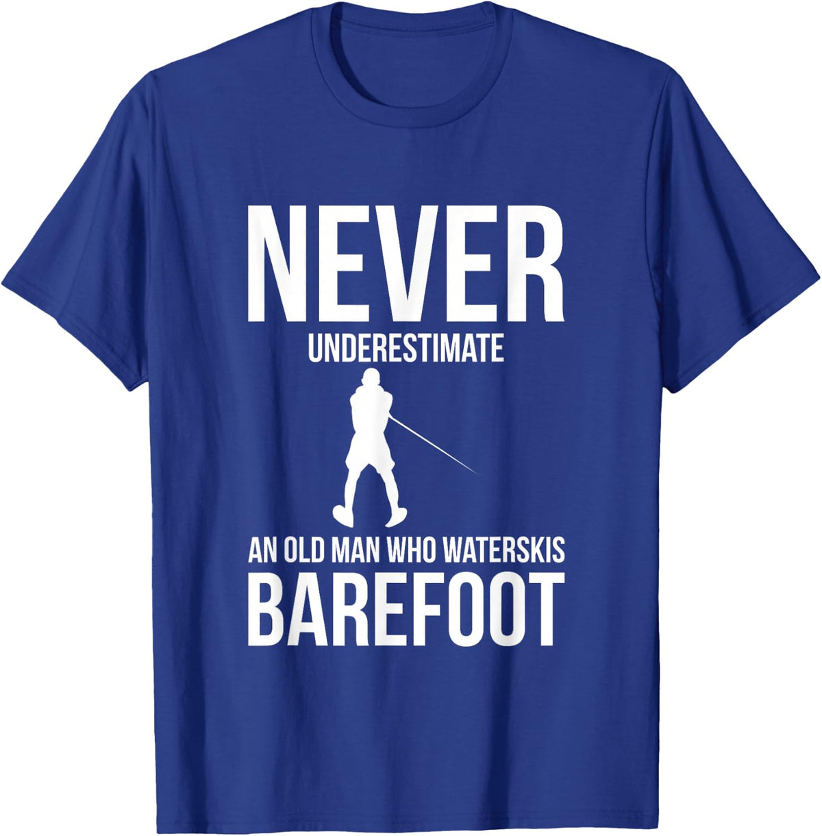 Barefoot Water Skiing Water Skis T-Shirt - Royal Blue