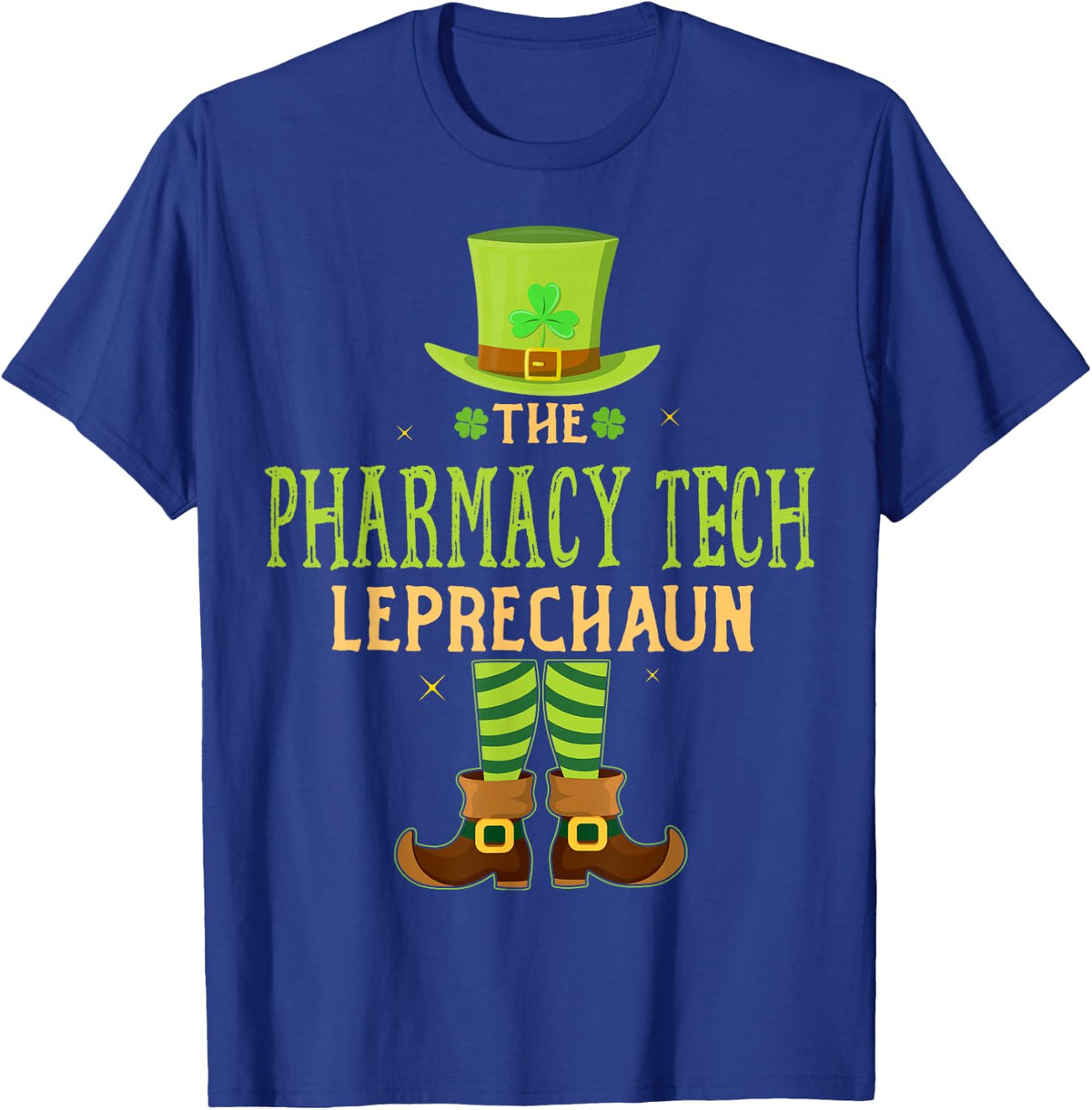The Pharmacy Tech Leprechaun Matching St Patricks Day T-Shirt - Royal Blue