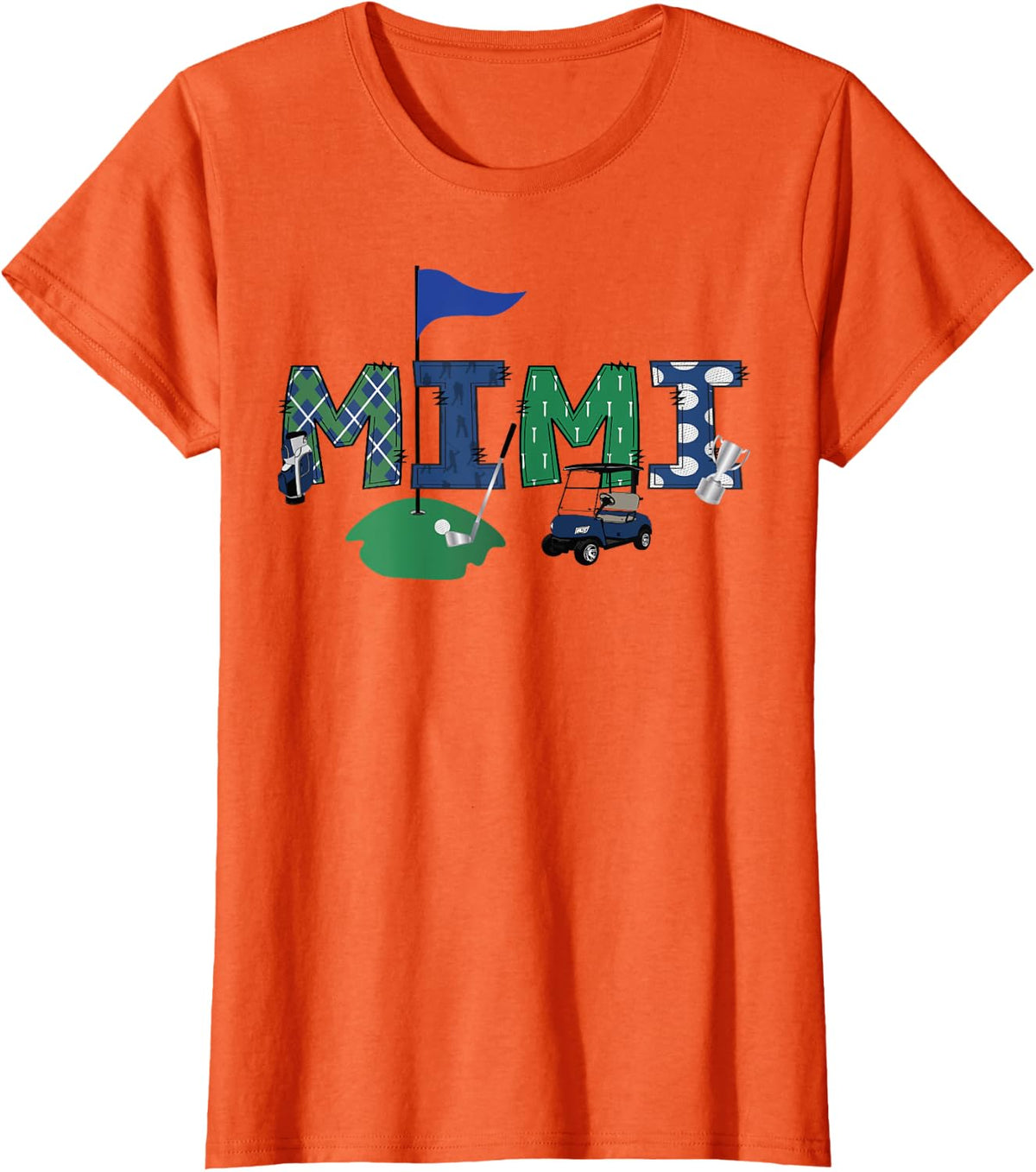 Golf Mimi Hole In One Golf First Birthday Boy Party T-Shirt - Orange
