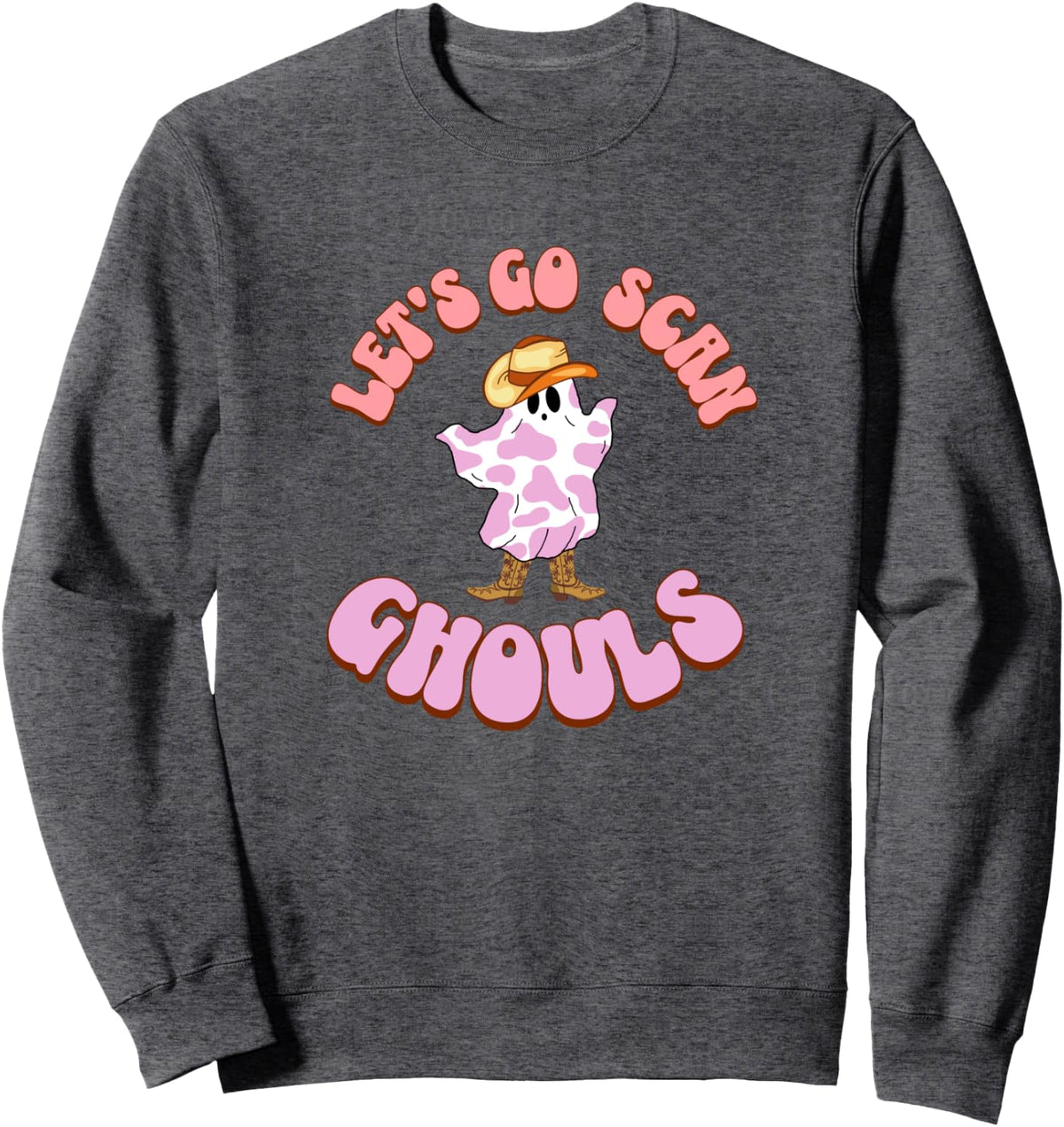 Sonographer Halloween Ultrasound Tech Let's Go Scan Ghouls Sweatshirt - Adult Unisex Dark Heather Grey