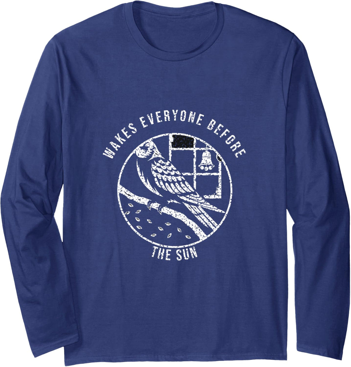 Cockatiel - Wakes Everyone Before The Sun - Cockatiel Owner Long Sleeve T-Shirt - Adult Unisex Navy Blue