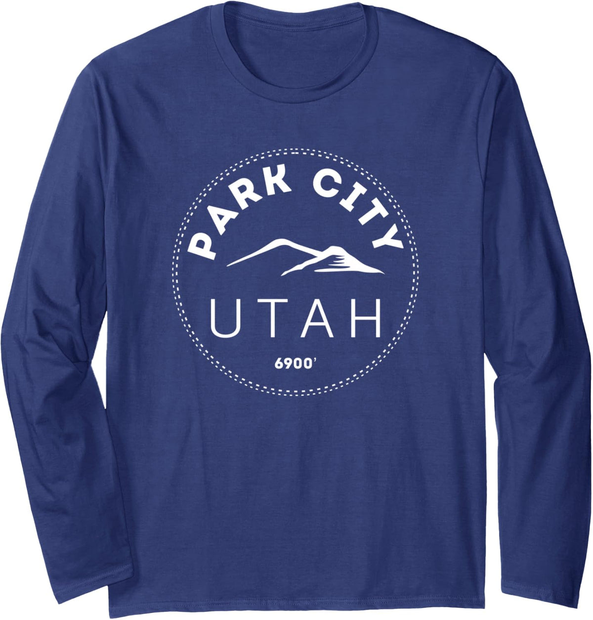Park City Utah - Rocky Mountain UT Long Sleeve T-Shirt - Adult Unisex Navy Blue