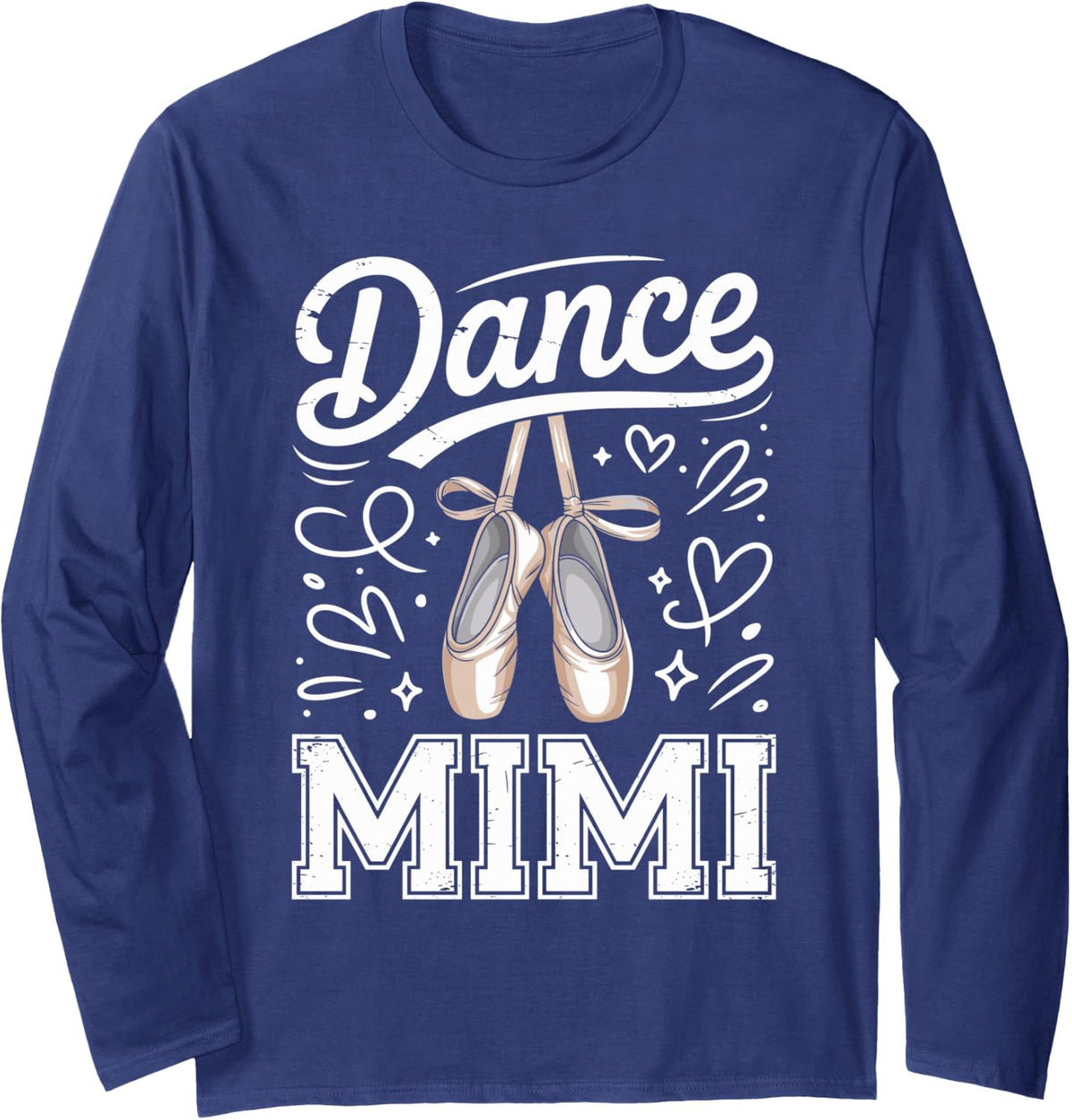 Proud Dance Mimi Long Sleeve T-Shirt - Adult Unisex Navy Blue