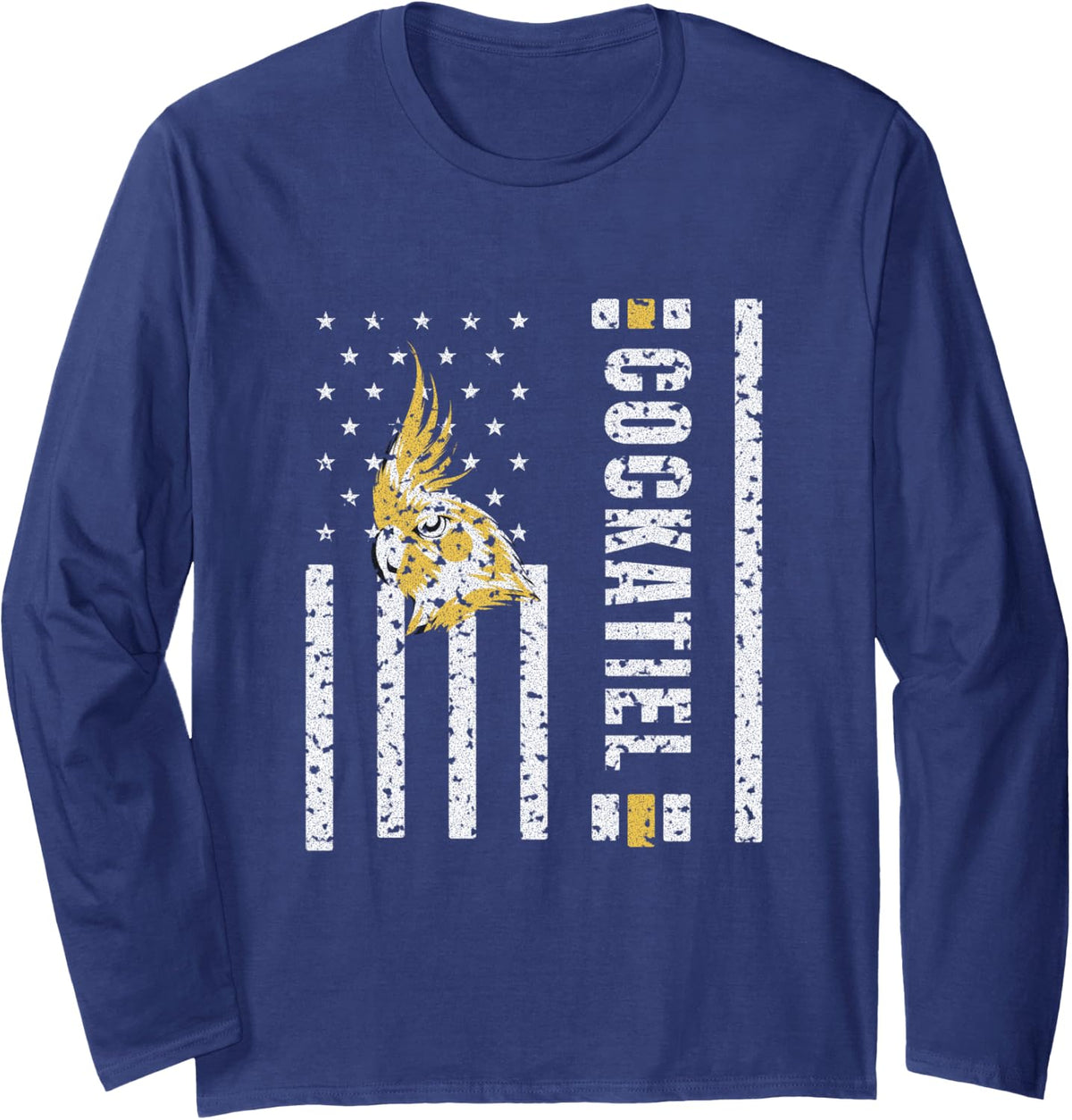 Cockatiel - Cheek Patches of Pure Sass - Cockatiel Owner Long Sleeve T-Shirt - Adult Unisex Navy Blue