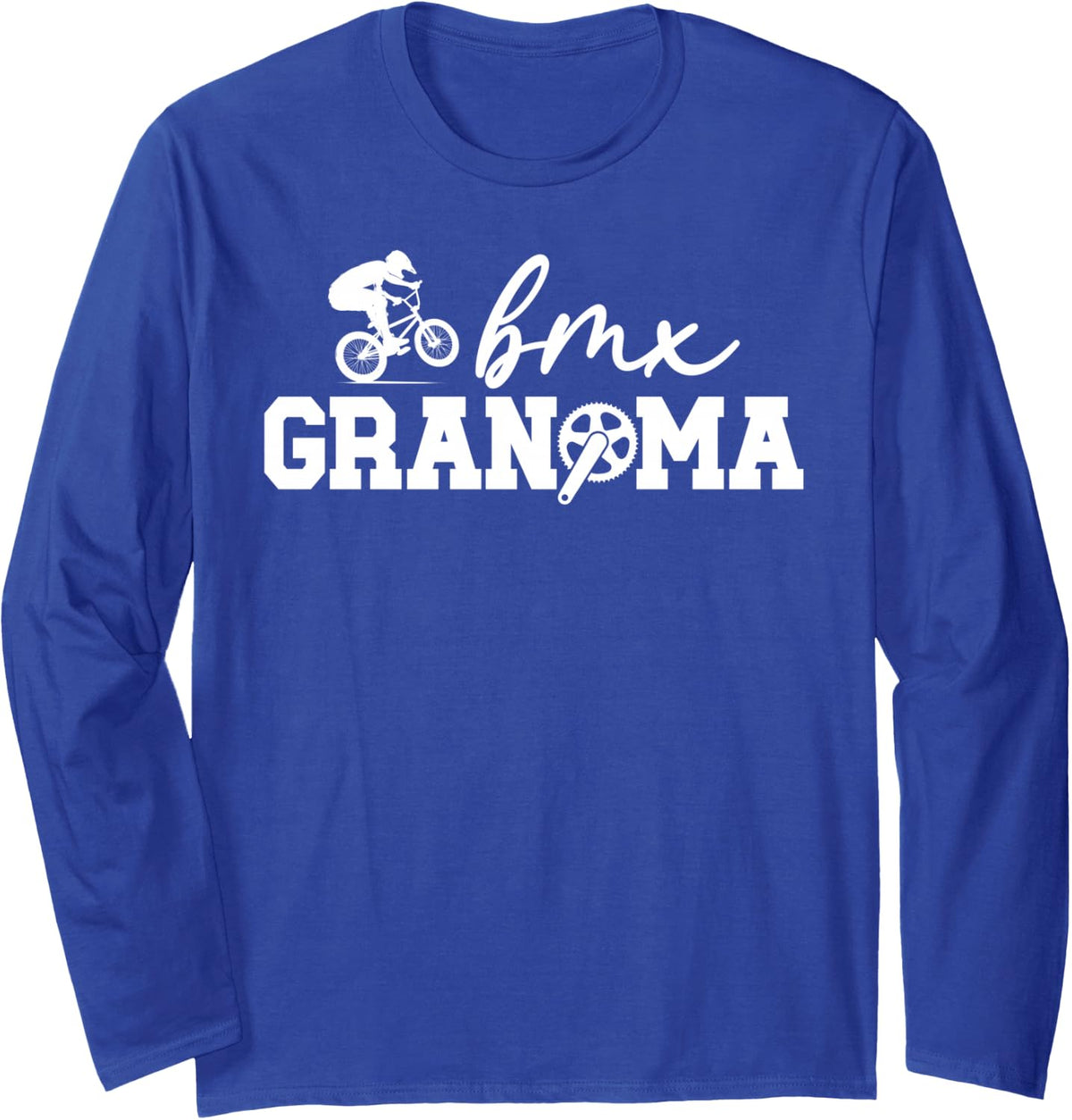 BMX Grandma of A BMX Rider Grandma BMX Grandmother Long Sleeve T-Shirt - Adult Unisex Royal Blue