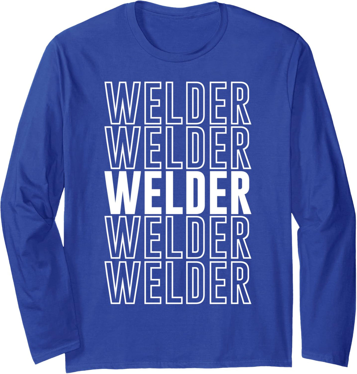 Welder Long Sleeve T-Shirt - Adult Unisex Royal Blue