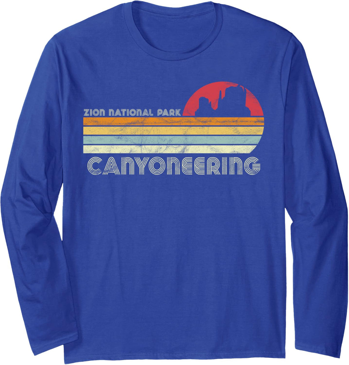 Canyoneer Zion National Canyoneering Adventures Canyoning Long Sleeve T-Shirt - Adult Unisex Royal Blue