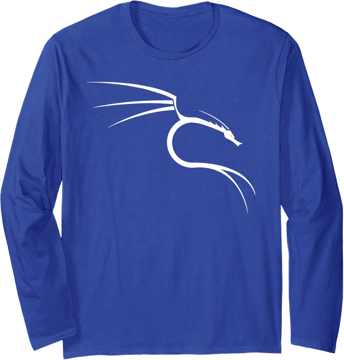 Cool Kali Linux Dragon Hacker Long Sleeve T-Shirt - Adult Unisex Royal Blue