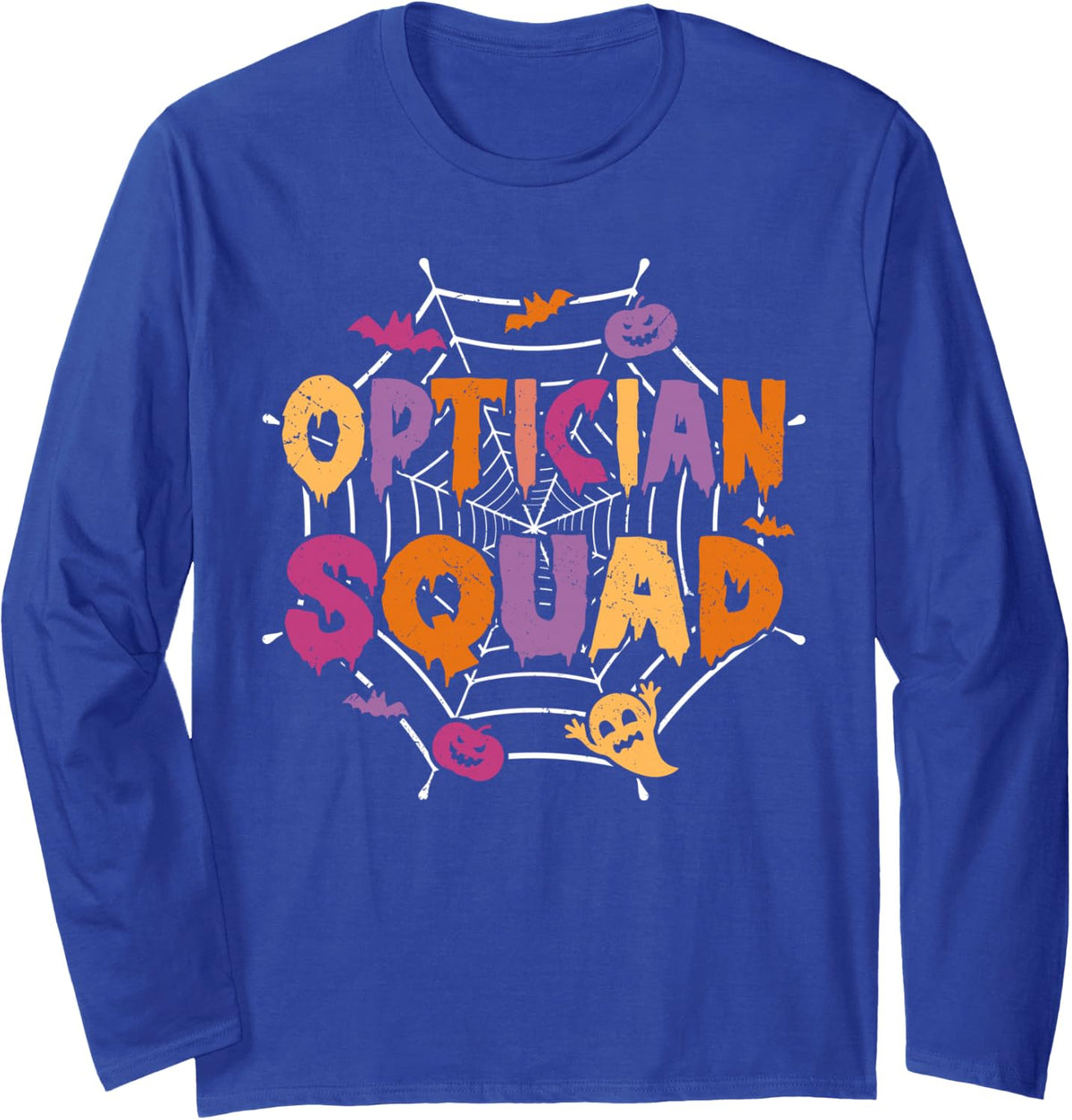 Halloween Optician Squad Matching Optometrist Long Sleeve T-Shirt - Adult Unisex Royal Blue