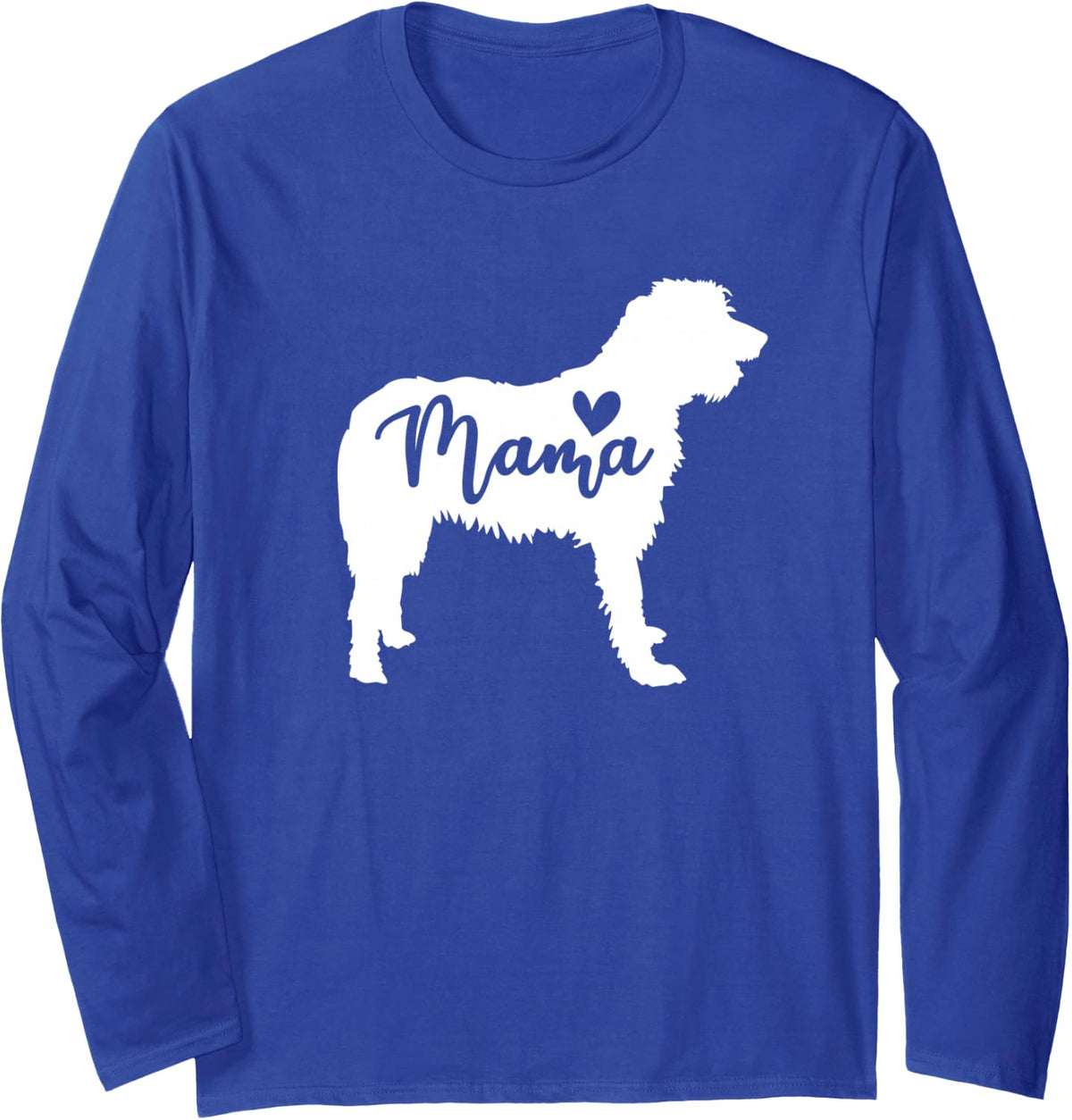 Irish Wolfhound Mama Mom Mother's Day Long Sleeve T-Shirt - Adult Unisex Royal Blue