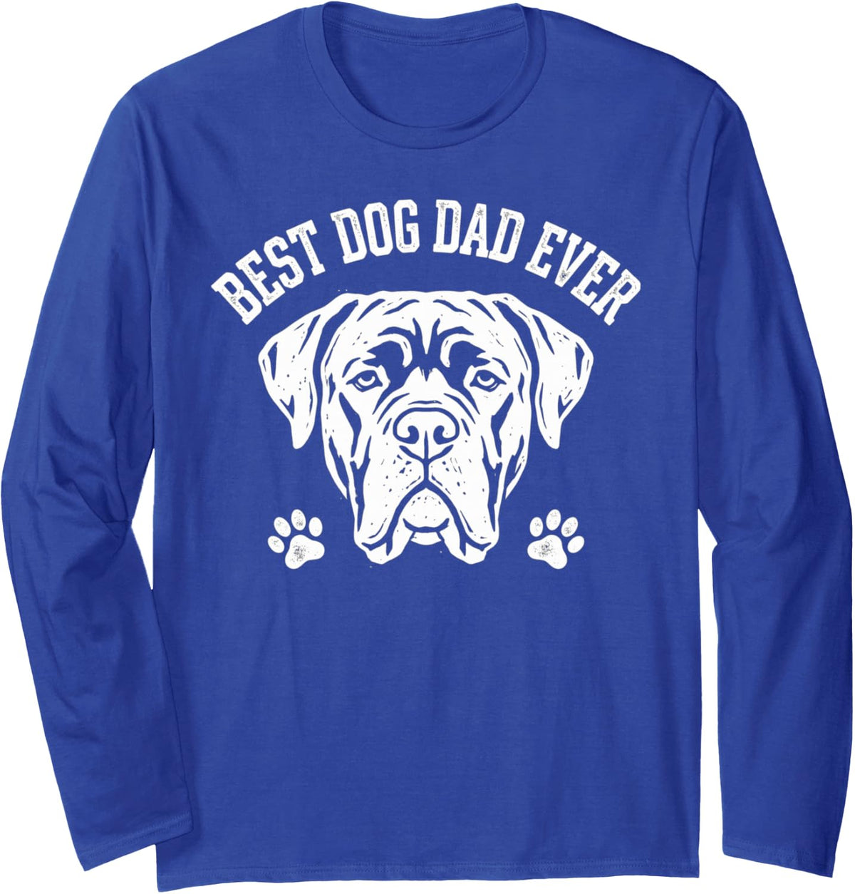Cane Corso Dad Proud Love Best Ever Owner Puppy Lover Long Sleeve T-Shirt - Adult Unisex Royal Blue