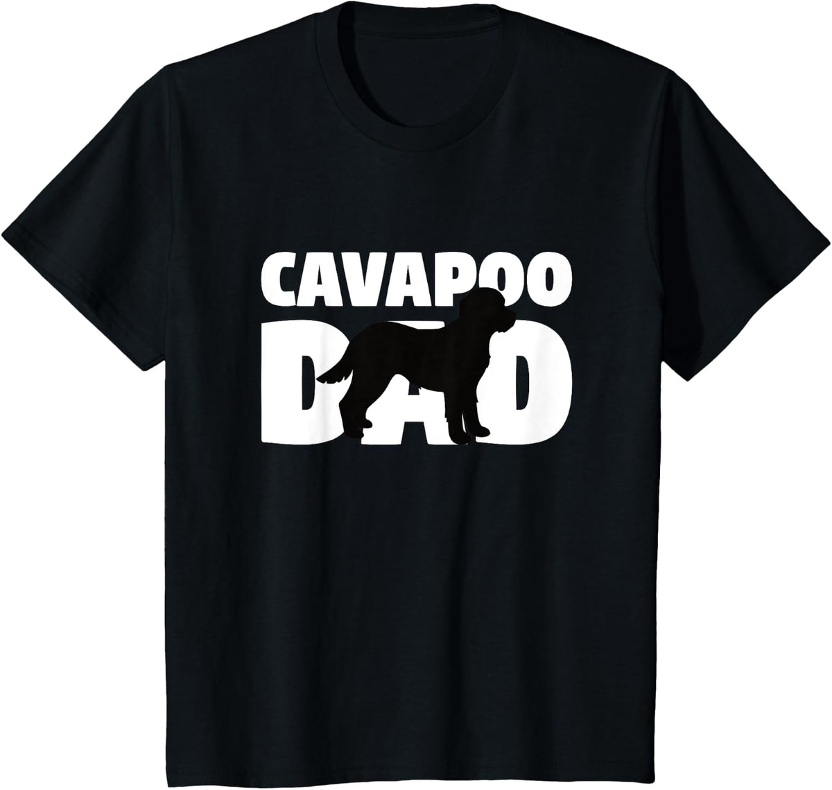 Cavapoo Gift for Dog Father 'Cavapoo Dad' Funny Cavapoo T-Shirt for Men Women Kids - Black