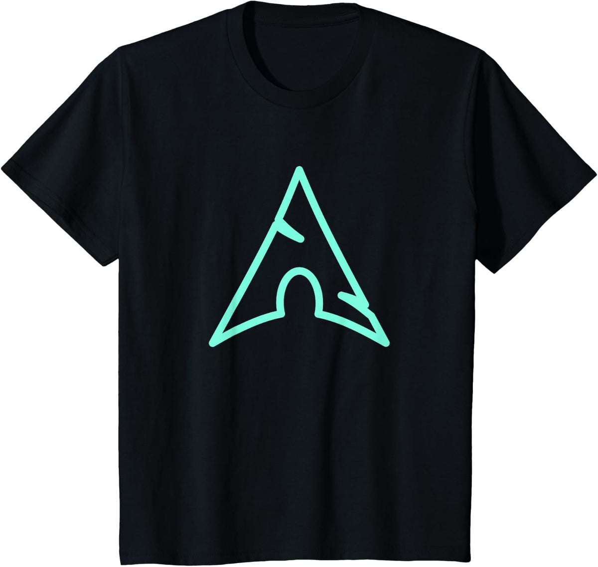Linux lovers tee Arch Linux Logo Open Source Os T-Shirt - Black