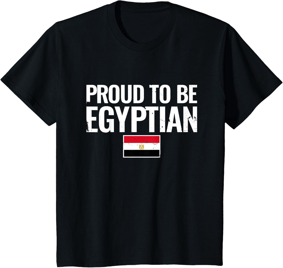 Proud To Be Egyptian Vintage Flag Egypt T-Shirt - Black