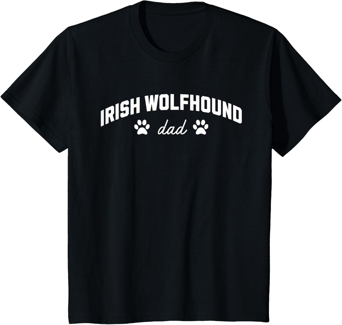 Irish Wolfhound Dad Dog Lover T-Shirt - Black