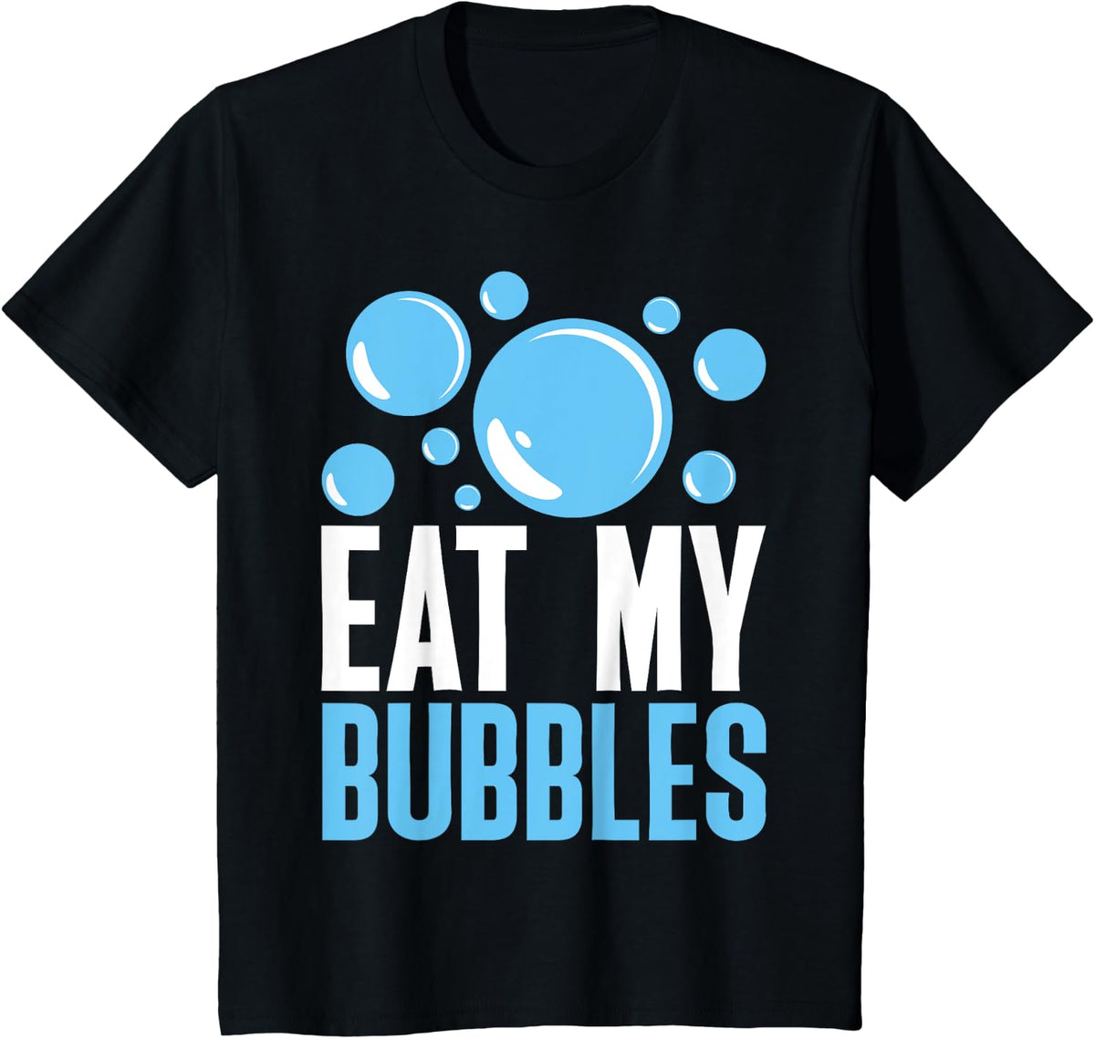 Eat My Bubbles Funny Swimming Swim T-Shirt - Black