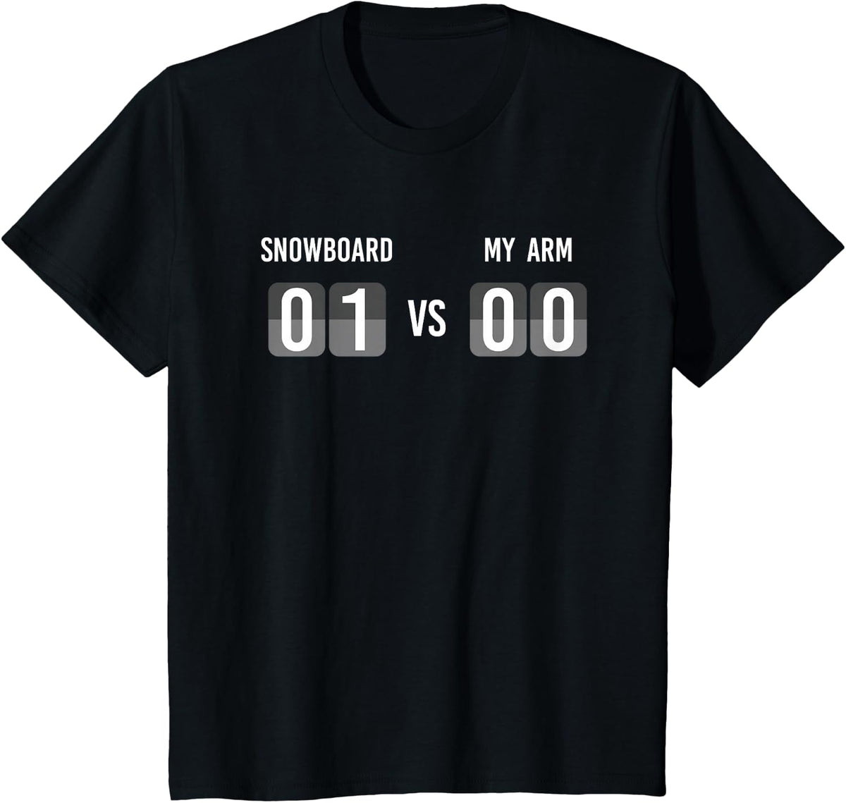 Snowboarding Injury Accident T-Shirt Snowboard Broken T-Shirt - Black