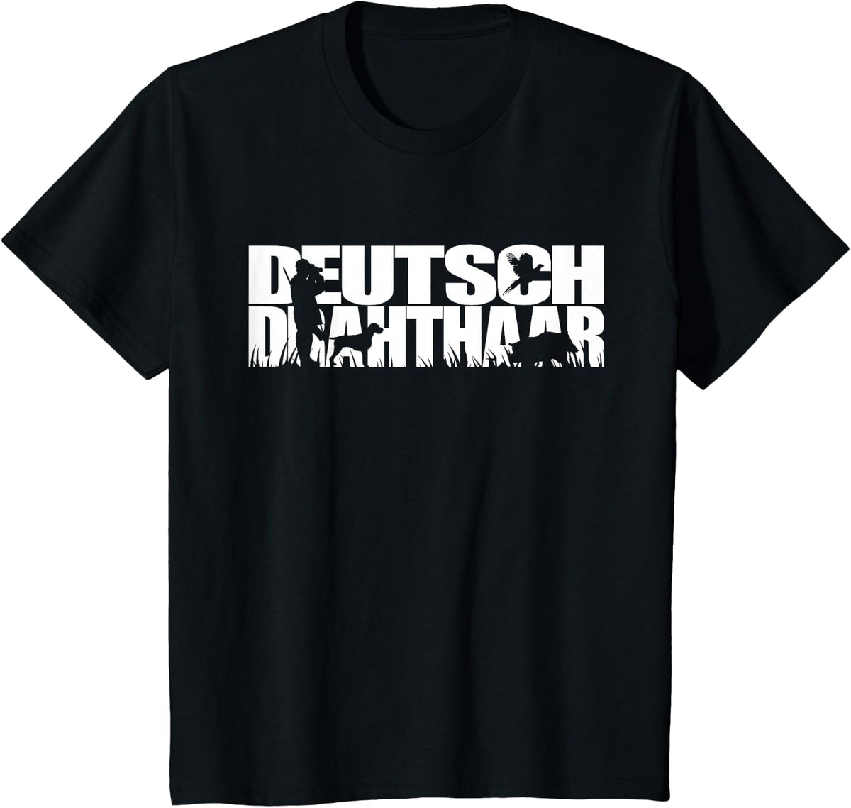 Funny Deutsch Drahthaar dog gift T-Shirt Shirt Tee Hund T-Shirt - Black