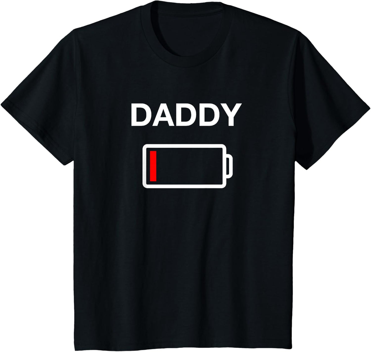 Men's Dad Battery Shirt / Mommy and Daddy Low Battery Tshirt T-Shirt - Black