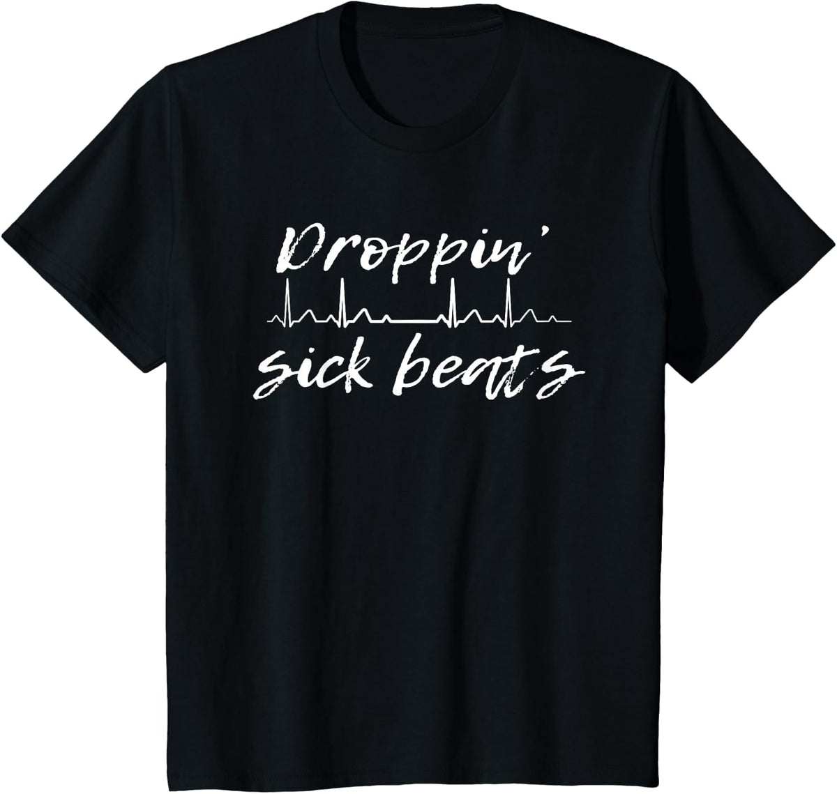 Droppin' Sick Beats ECG T-shirt T-Shirt - Black