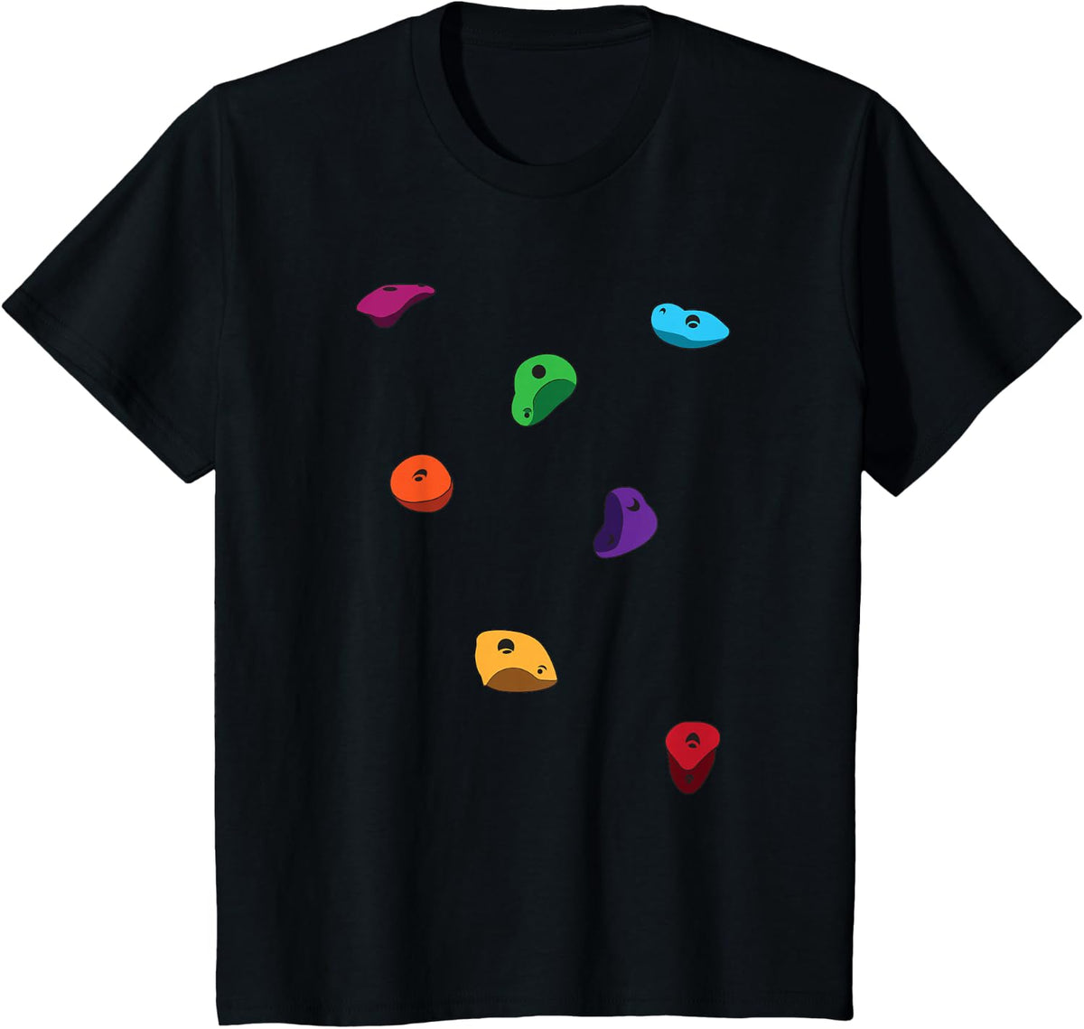 Rock Climbing Holds Climber Bouldering for Men Women Kids T-Shirt Small - Black
