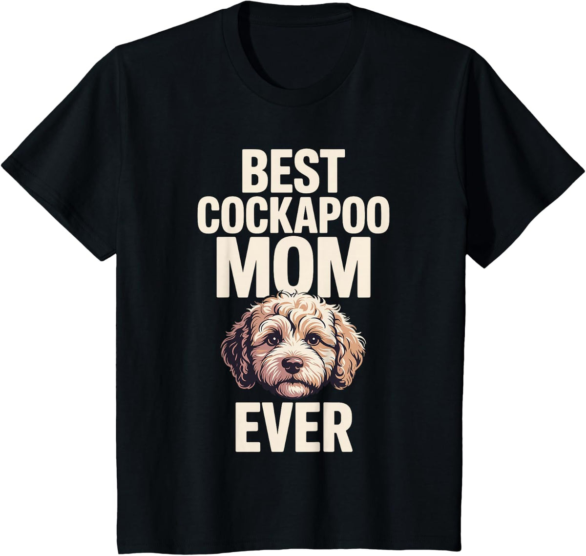 Cockapoo Mom Art for Women Girls Mom Cockapoo Dog Mom T-Shirt - Black