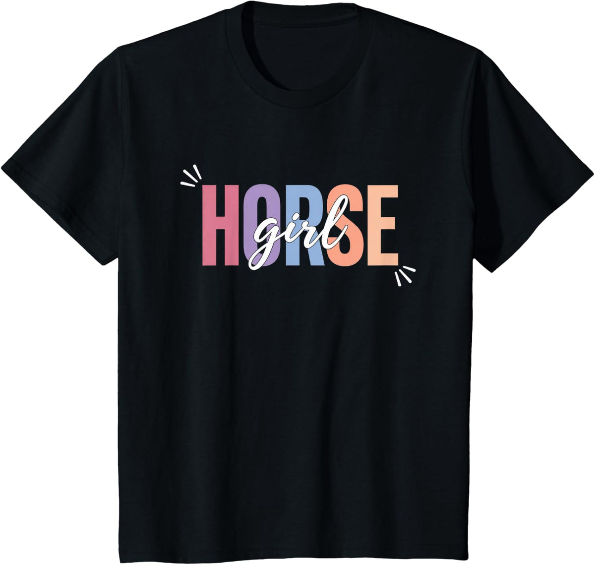 Horse Girl Equestrian Horseback Riding T-Shirt - Black