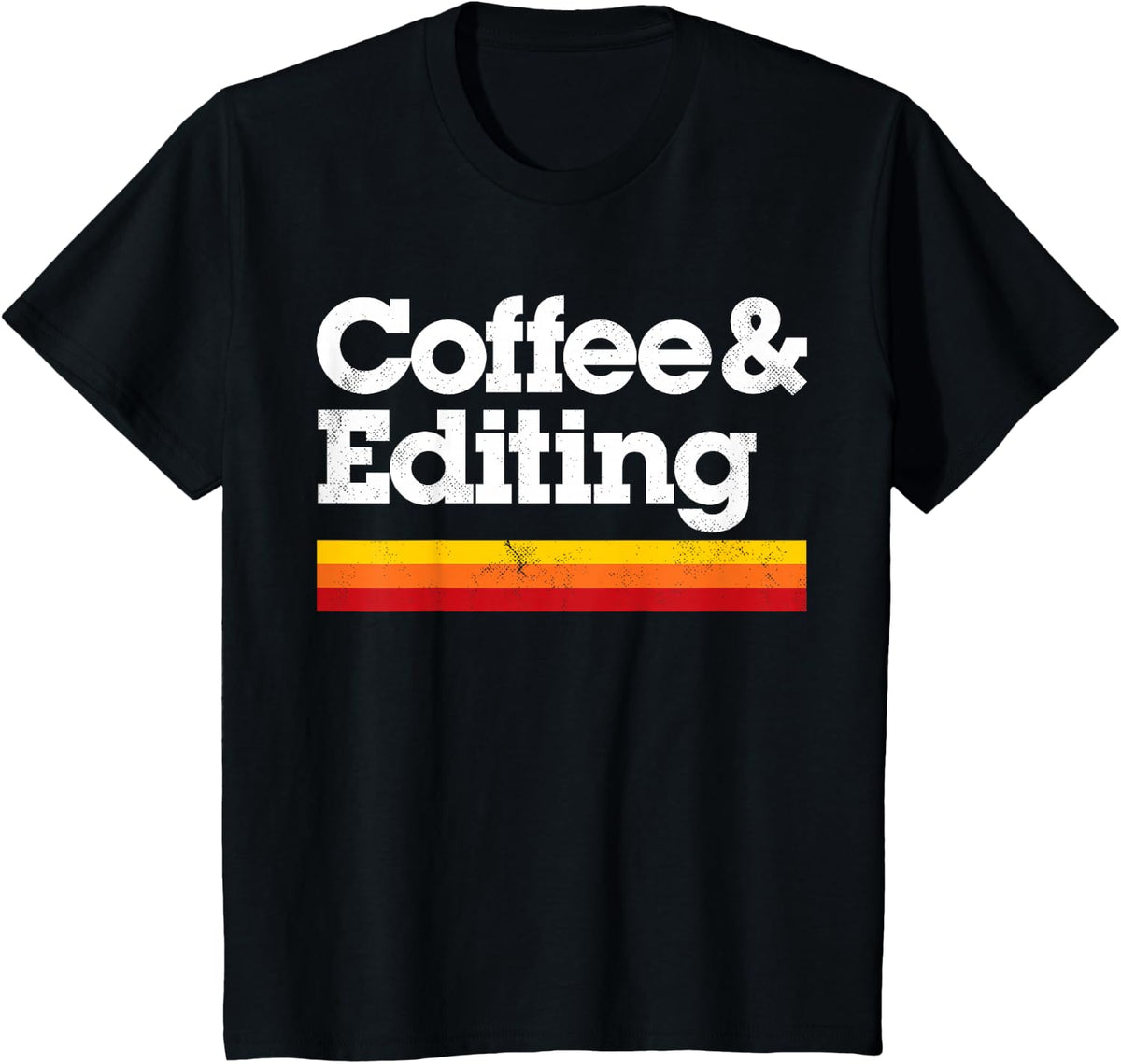 Coffee and Editing Photography Photographer Camera Lover T-Shirt - Black