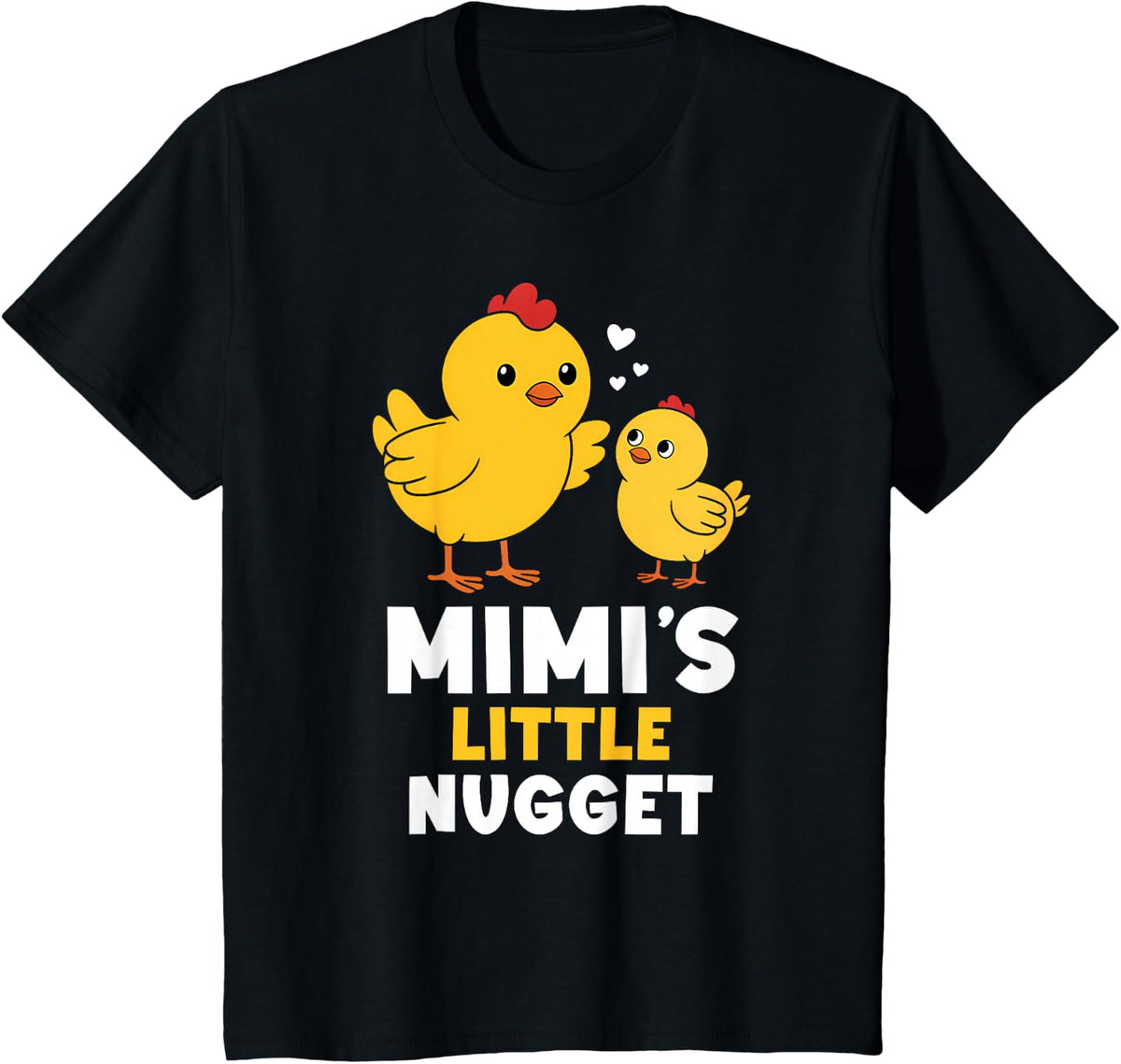 Funny Mimi and Nugget Chicken Mimi’s Grandchild T-Shirt - Black