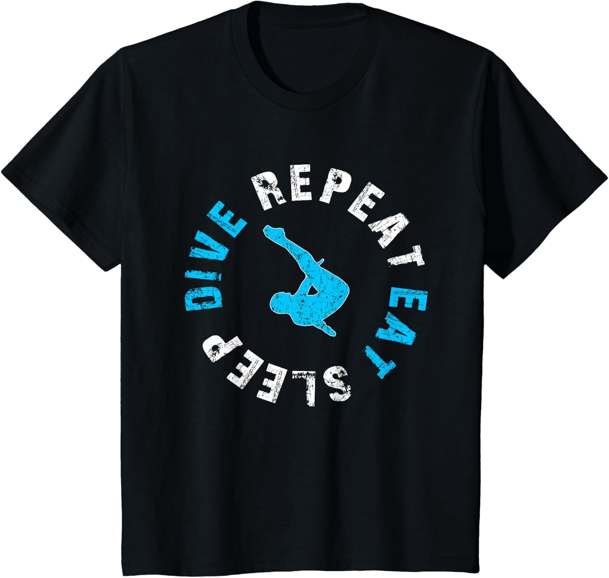 Springboard Divers & Diving Board Game Boys Gift T-Shirt - Black