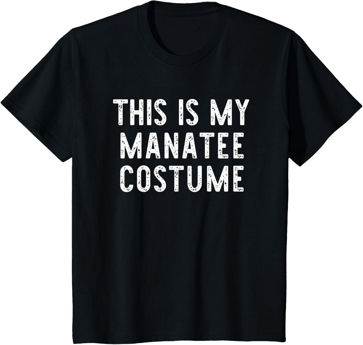 This is My Manatee Costume Halloween Simple Kids Adult T-Shirt - Black