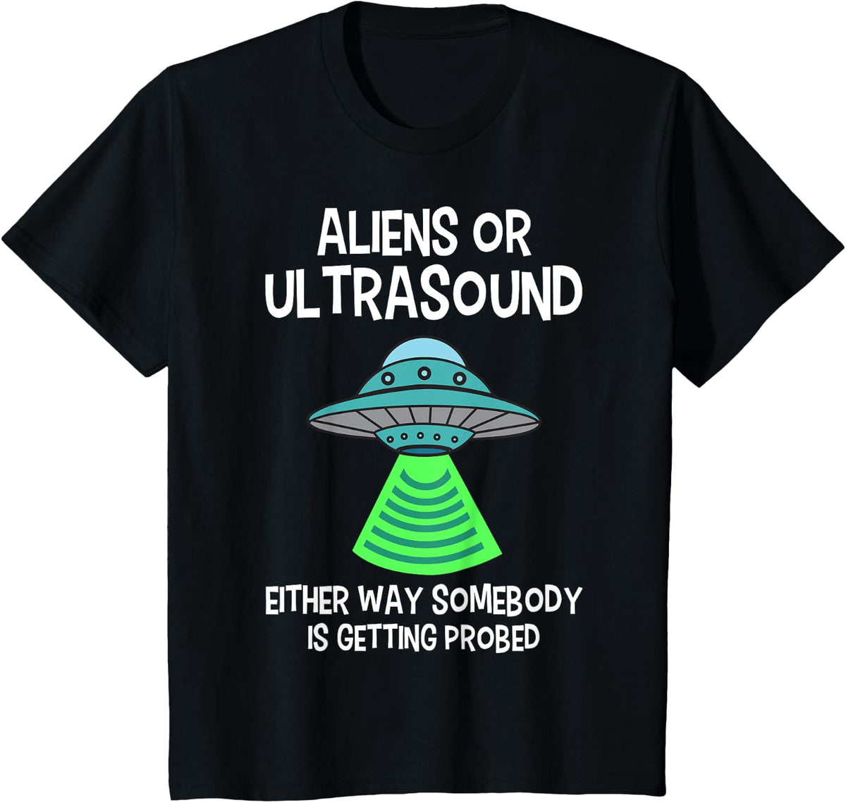 Ultrasound Tech Alien Apparel Unisex-Adults Black T-Shirt Small Classic Fit Short Sleeve Medical Ultrasound Themed Shirts -