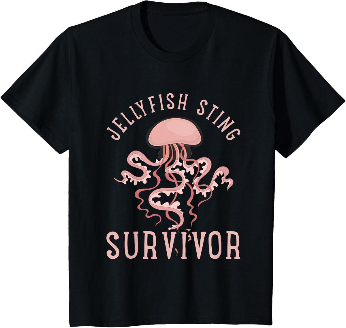 Jellyfish Sting Survivor Funny Aquarist Gift Jellyfish T-Shirt - Black