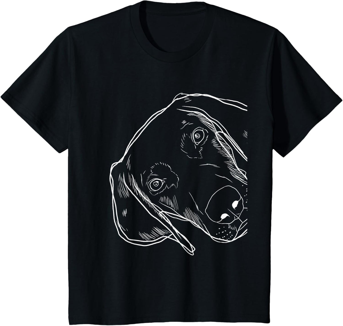 Funny Dog Weimaraner T-Shirt - Black