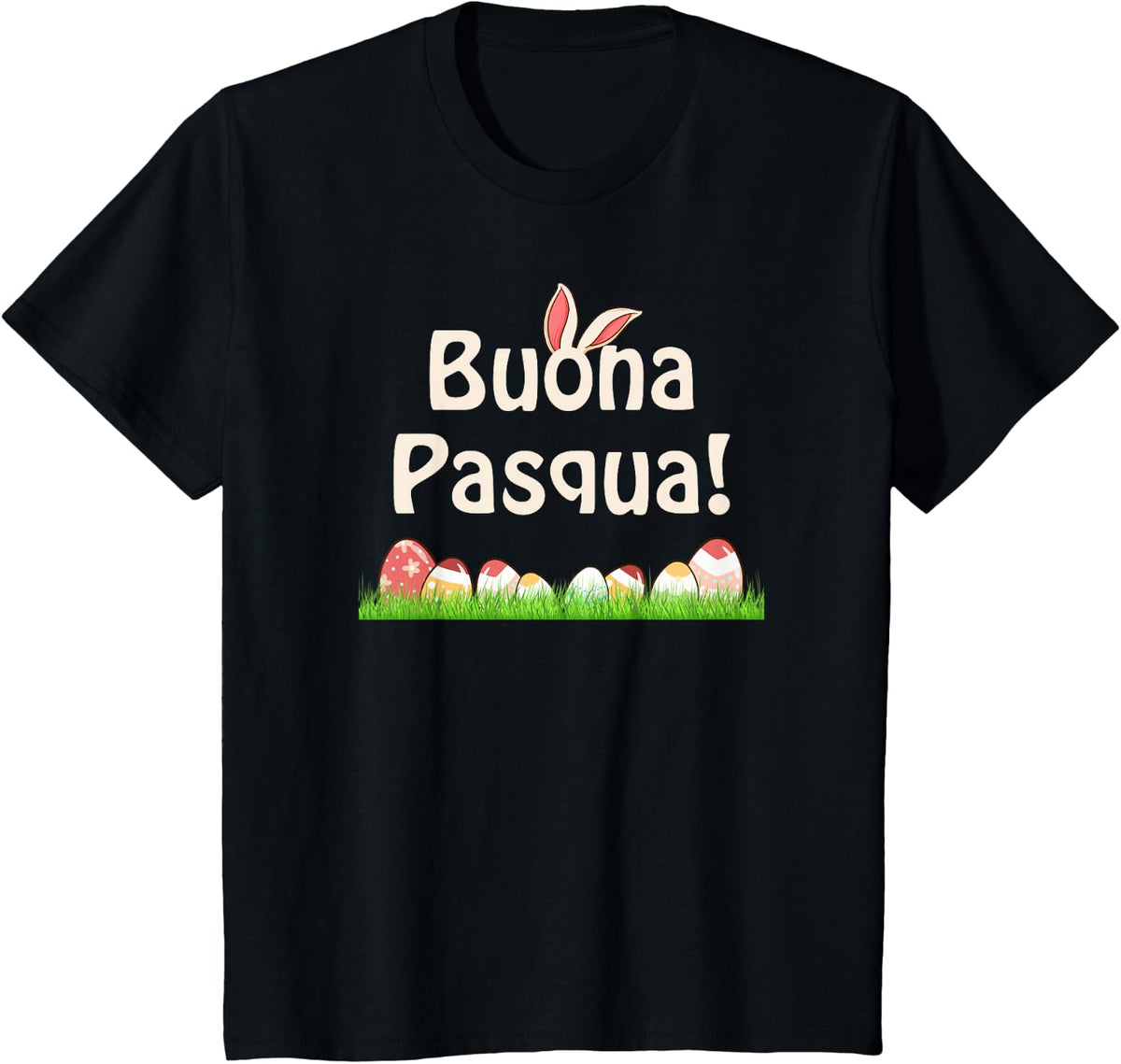 Italian Happy Easter Italy Easter Buona Pasqua T-Shirt - Black